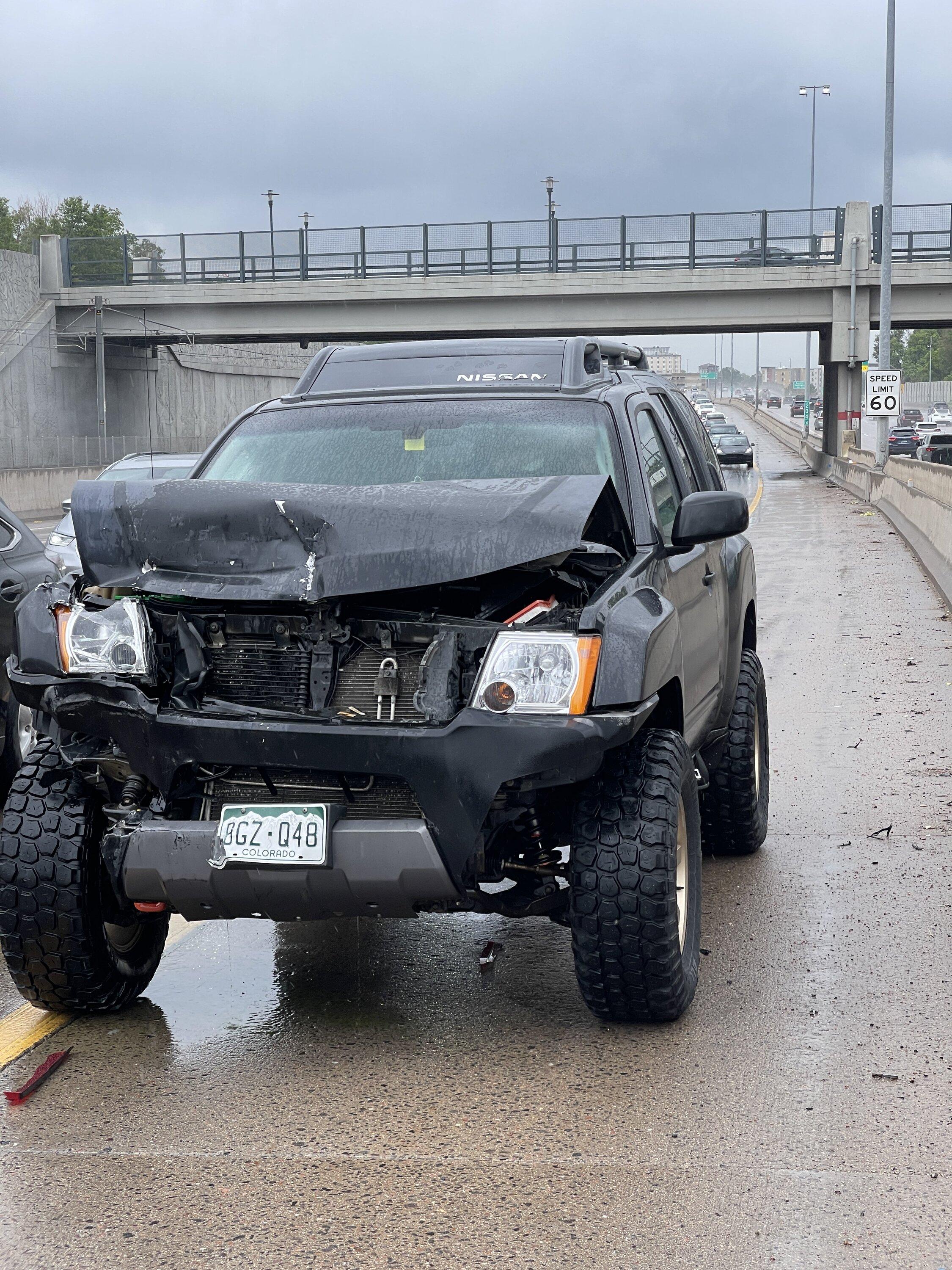 Rivian R1T R1S We're OK, but our R1T is not..... rear ended accident IMG_9995.JPG
