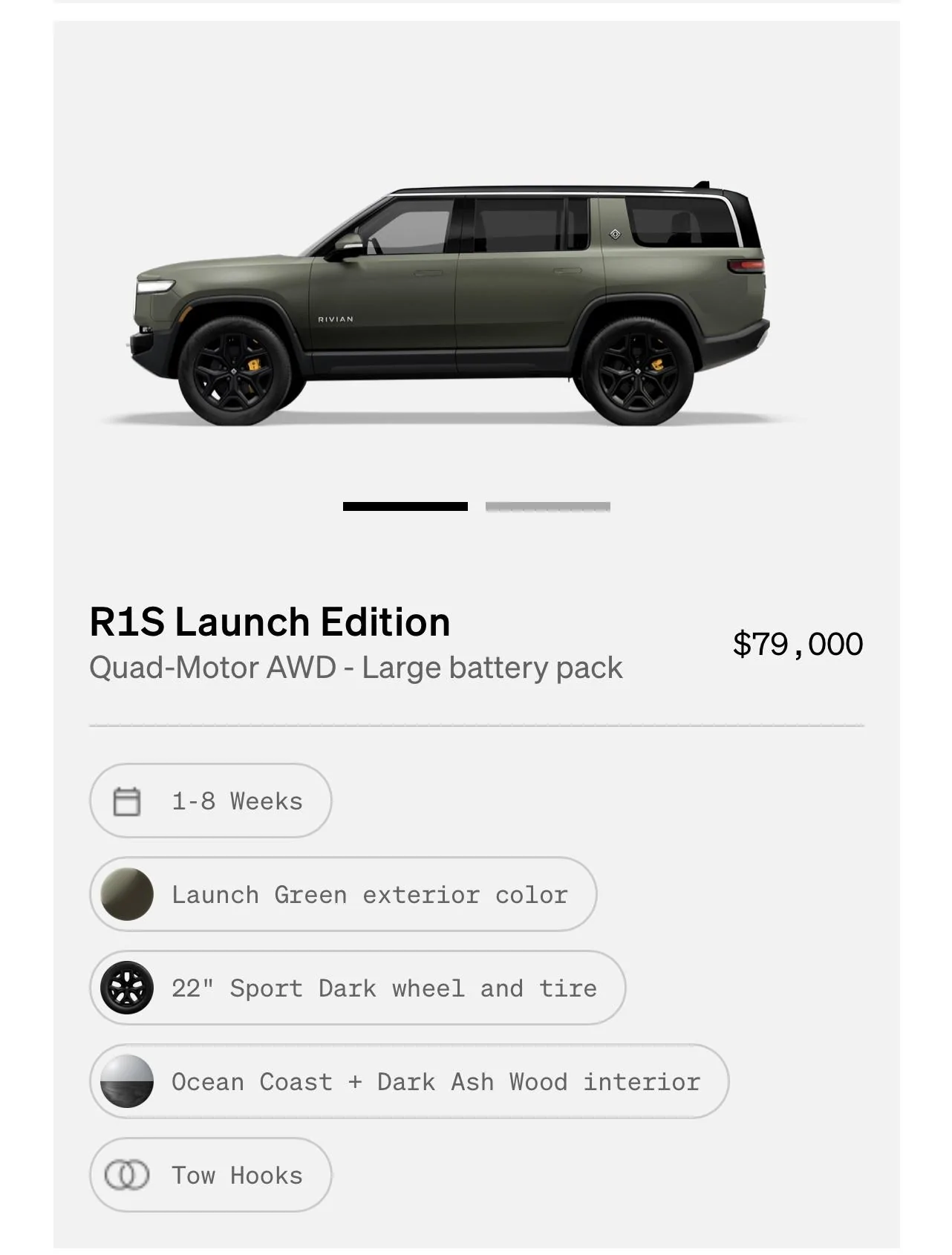 Rivian R1T R1S R1S Shop access live with lots of inventory! IMG_7570