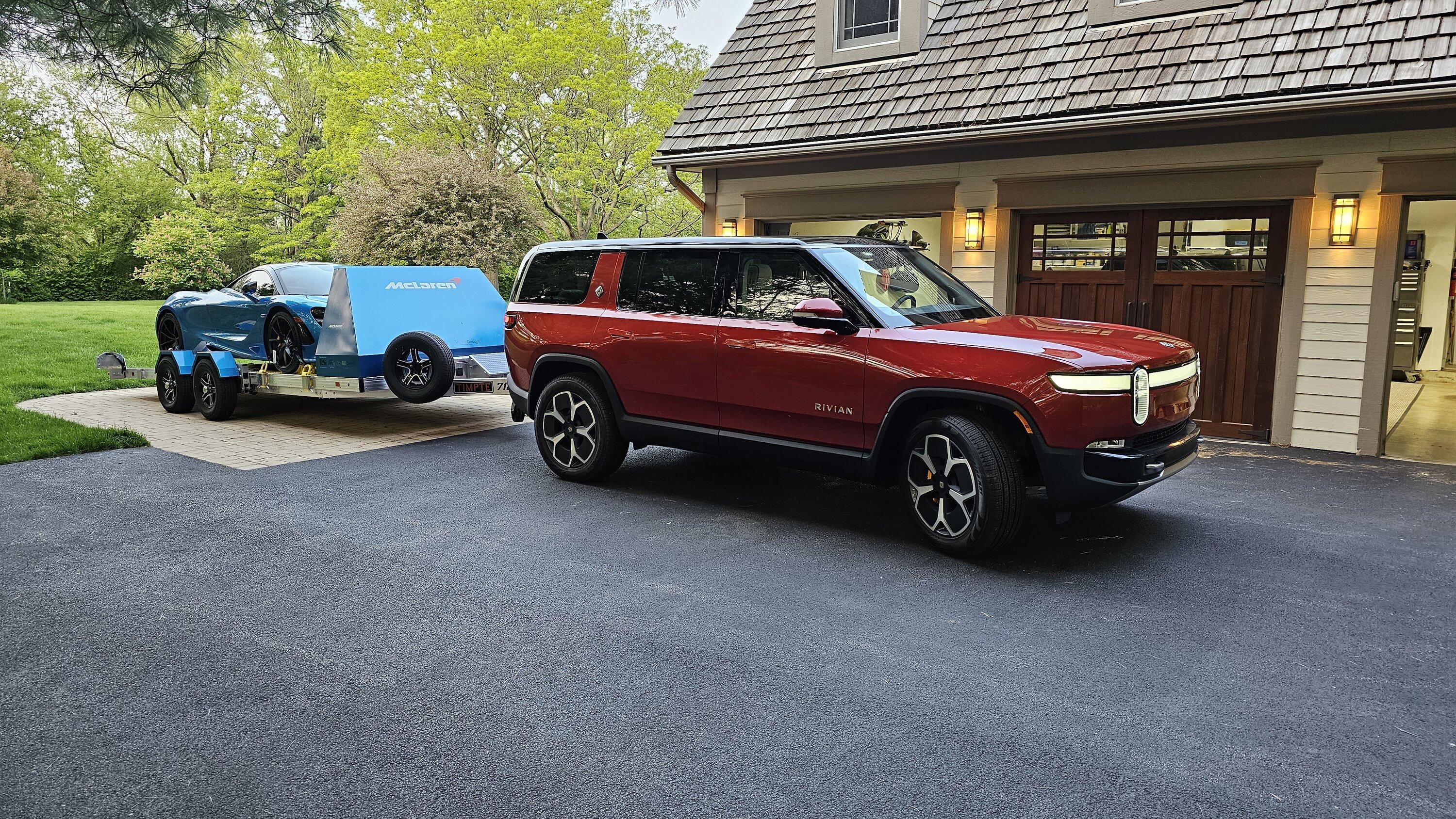 Rivian R1T R1S 185 miles towing trip concerns ! 20230517_192855