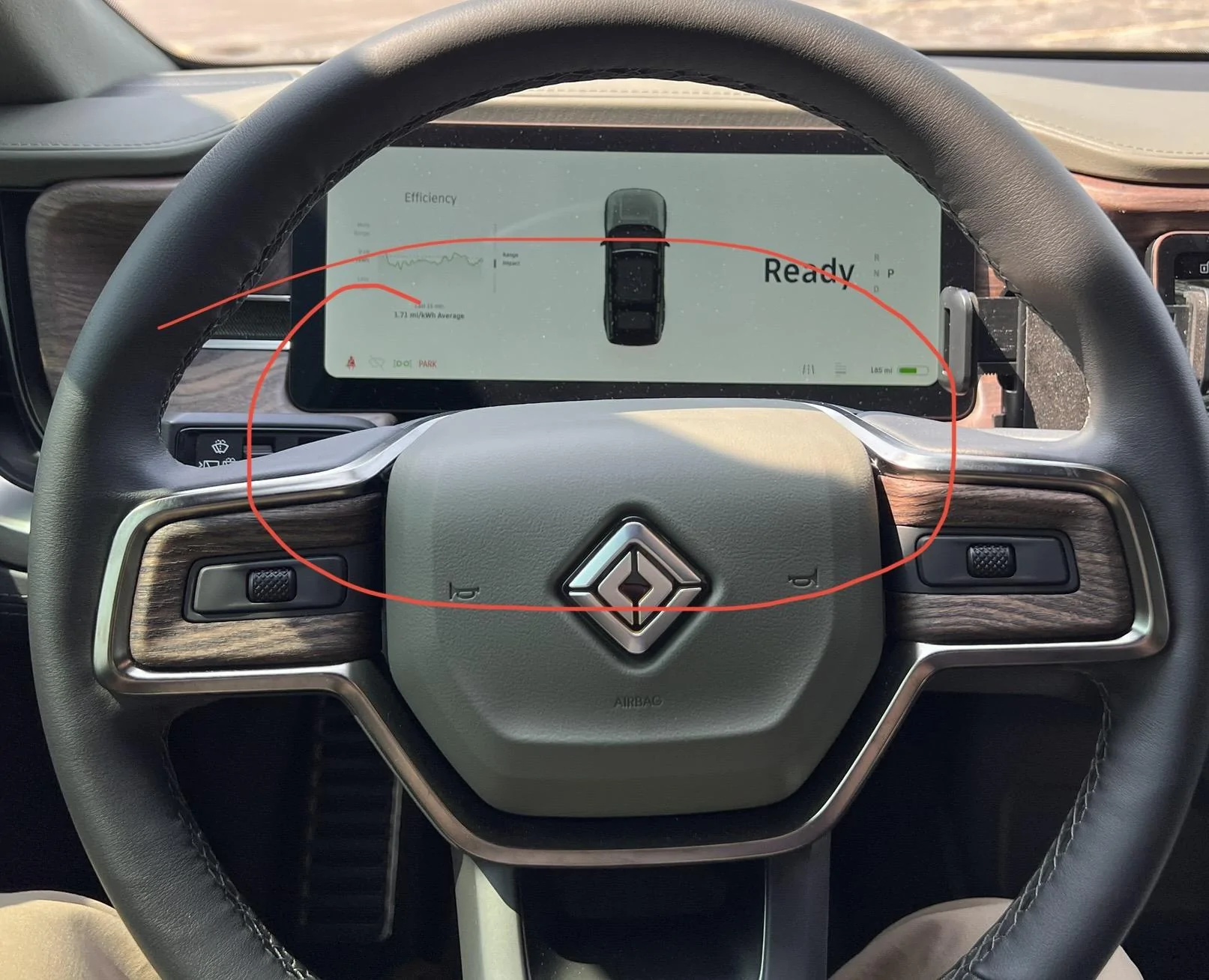 Rivian R1T R1S Misaligned steering wheel issue on R1T and R1S -- NHTSA  Customer Satisfaction Campaign RCA-10-23-002-1 IMG_8397