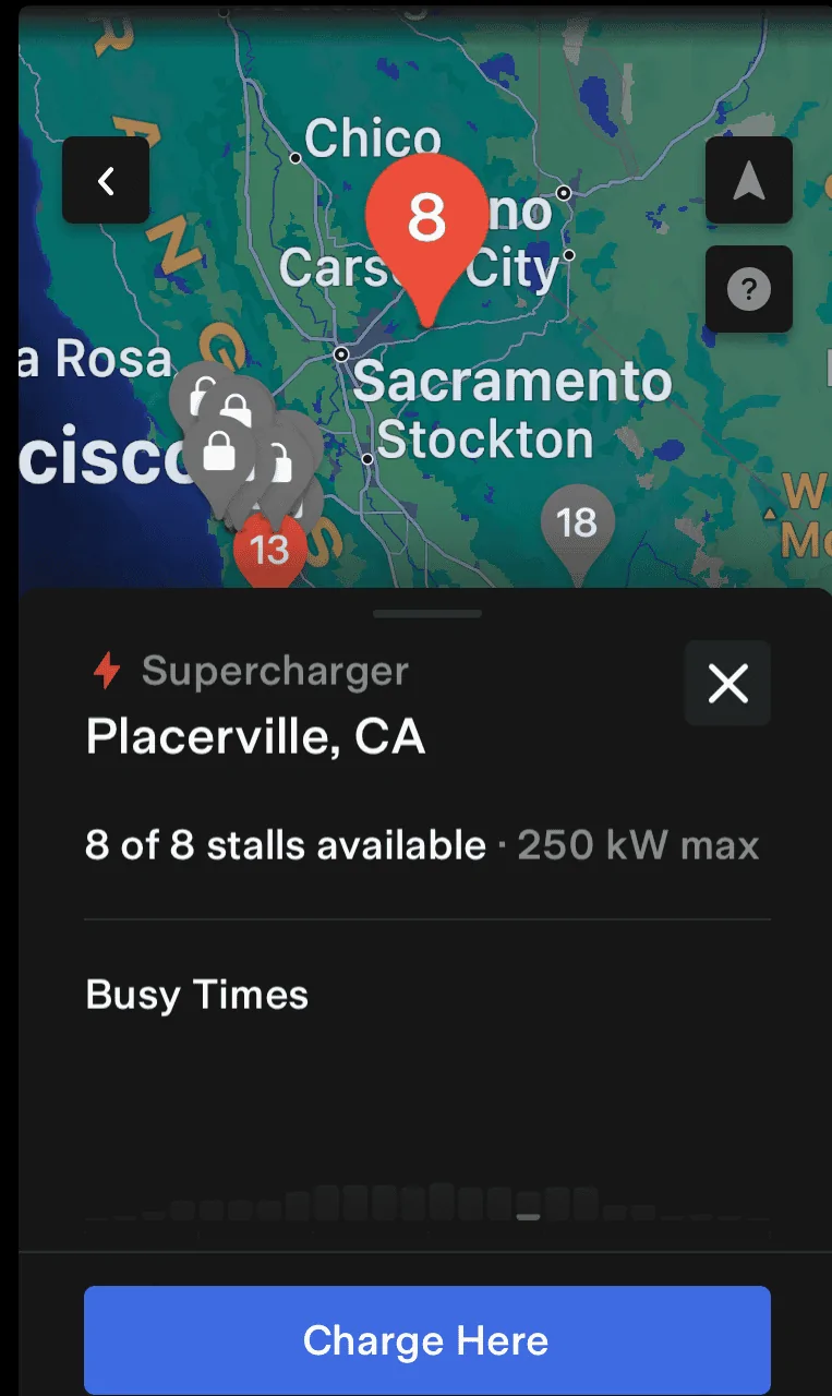 Rivian R1T R1S Tesla charger locations with magic dock 1686189946428