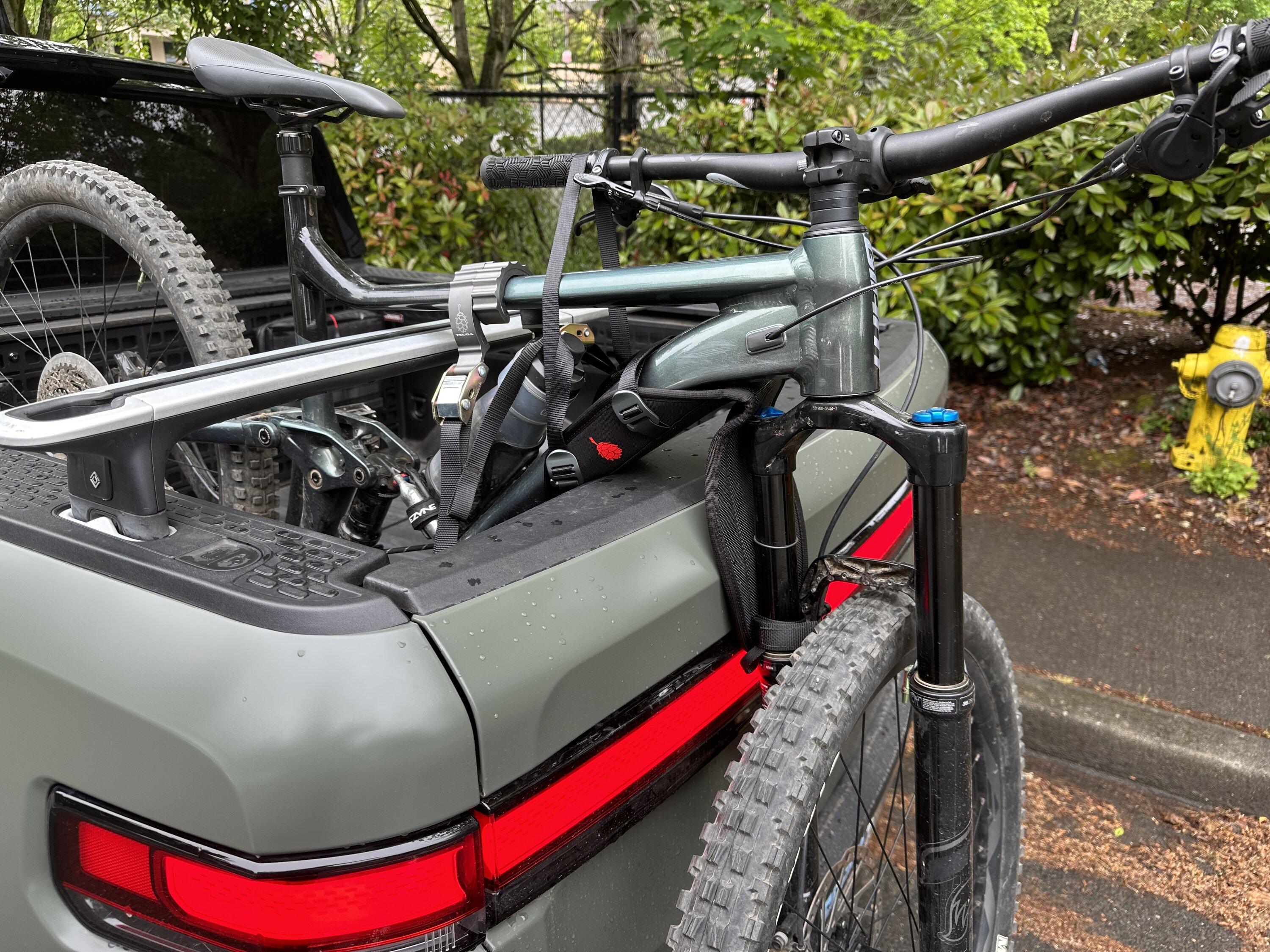 Rivian R1T R1S Official Rivian Bike Pad for R1T Tailgate - First Look! ?‍♀️ (updated w/ photos in use) IMG_1744