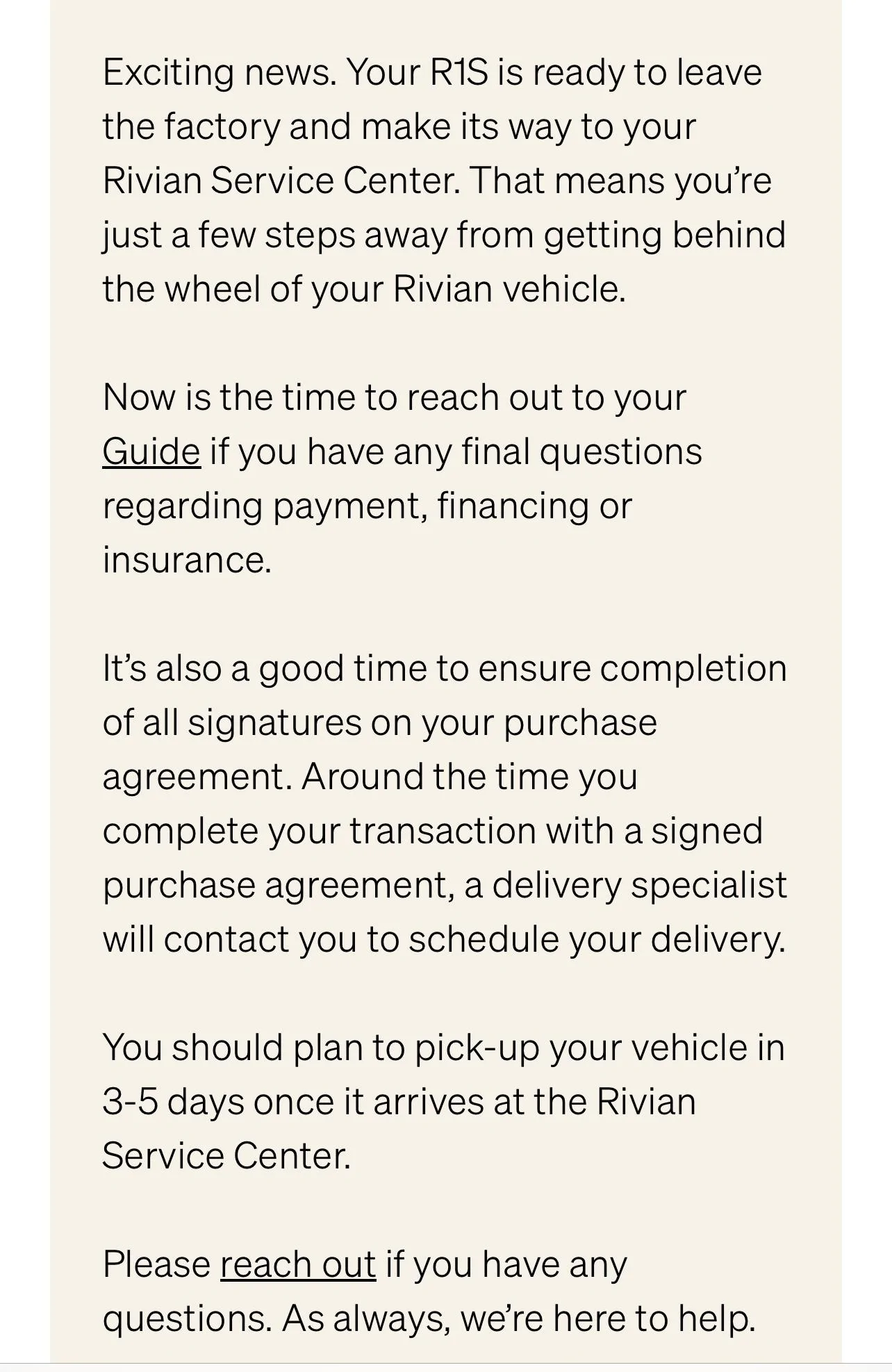 Rivian R1T R1S R1S Shop access live with lots of inventory! IMG_7593