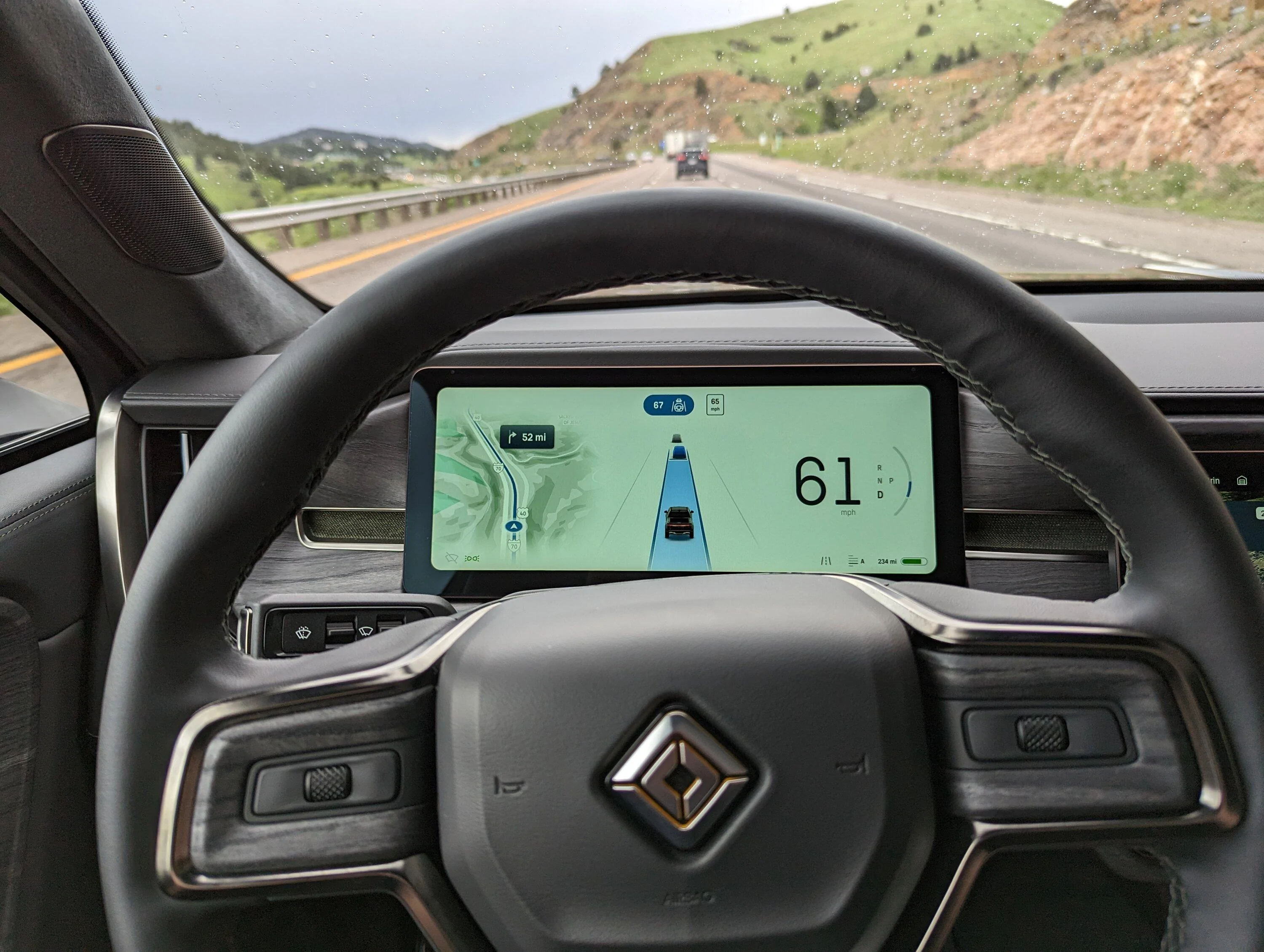 Rivian R1T R1S Misaligned steering wheel issue on R1T and R1S -- NHTSA  Customer Satisfaction Campaign RCA-10-23-002-1 PXL_20230610_211002528