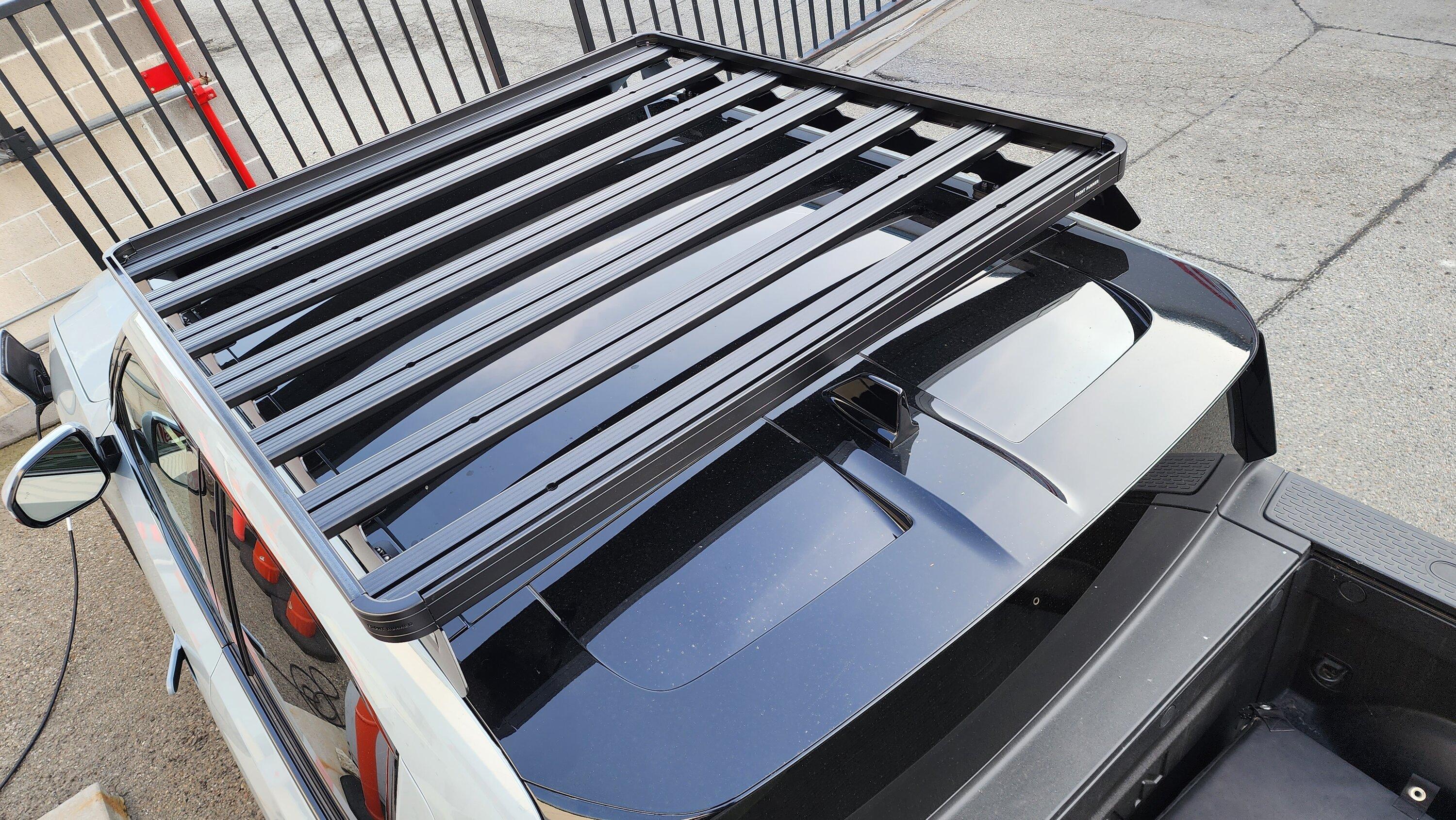 Rivian R1T R1S *New Product Alert* Front Runner Slimline II Roof Rack Installed. 20230609_181939