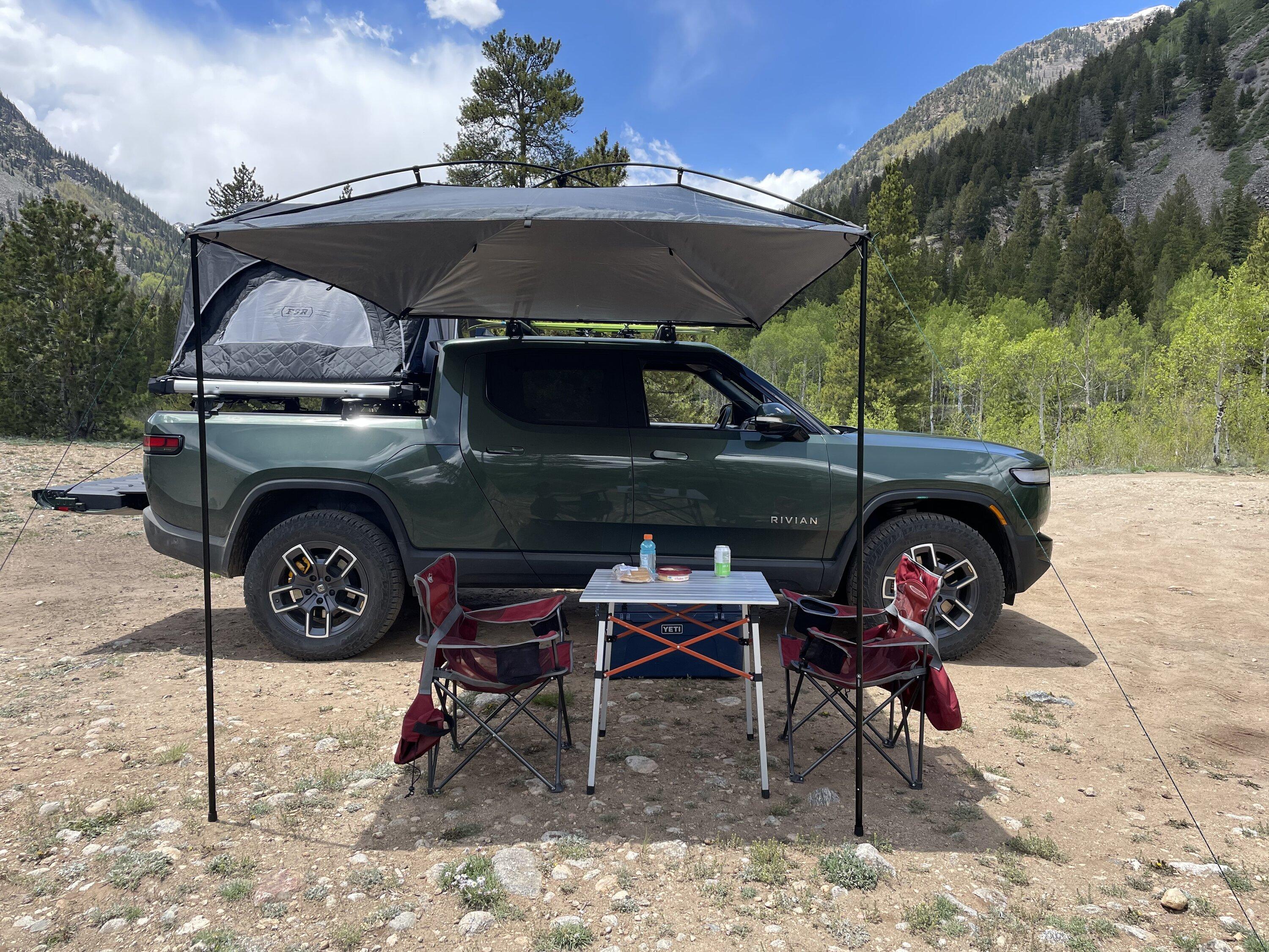 Rivian R1T R1S Moonshade awning installed IMG_0685
