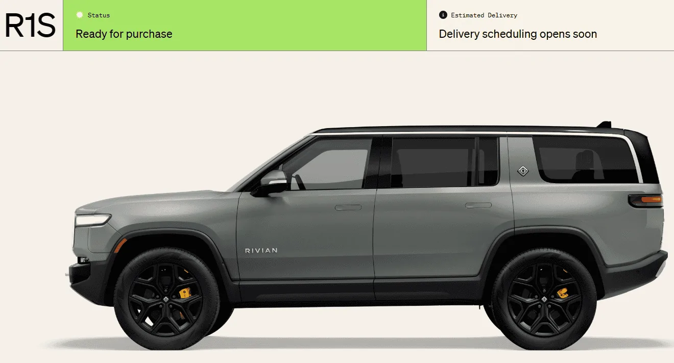 Rivian R1T R1S R1S Shop access live with lots of inventory! 1686952319375