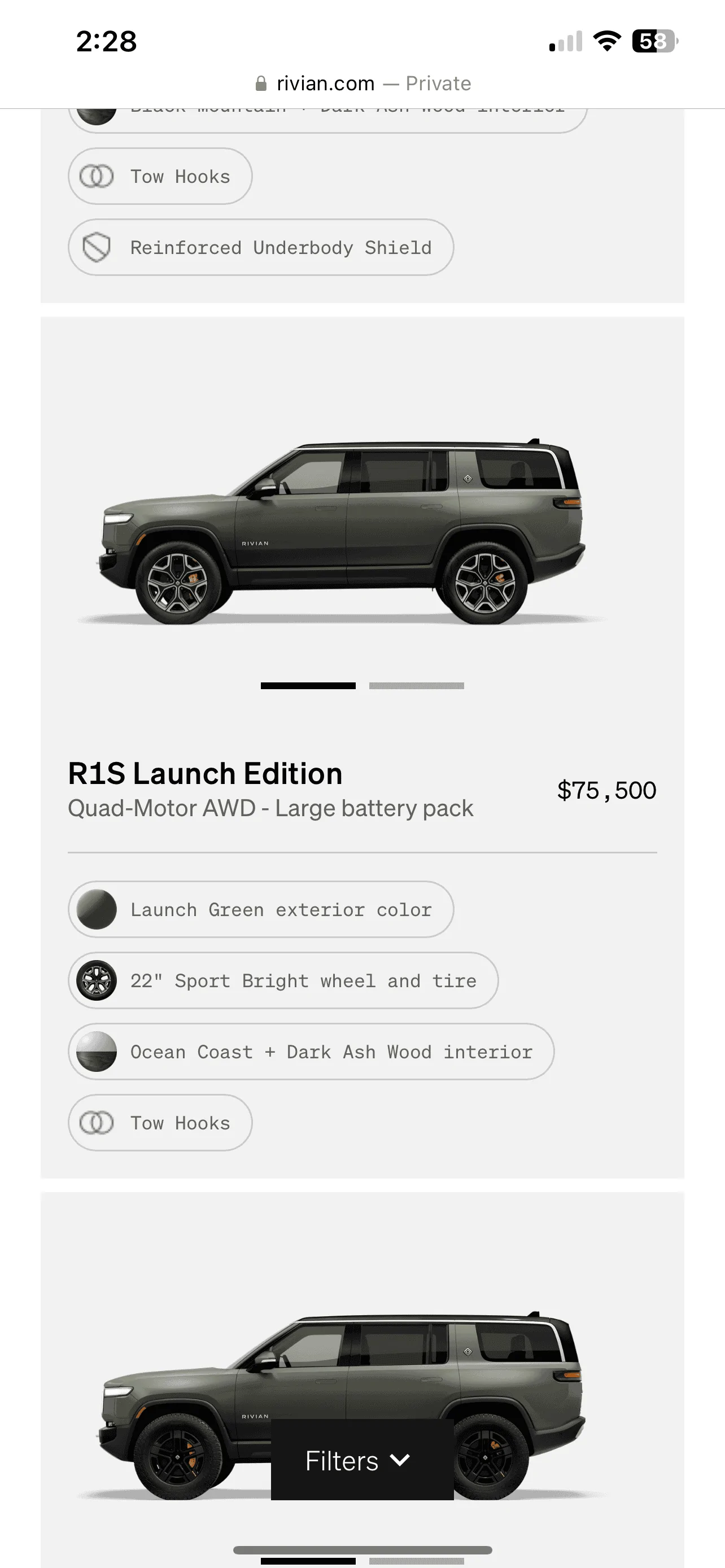 Rivian R1T R1S R1S Shop access live with lots of inventory! IMG_9697