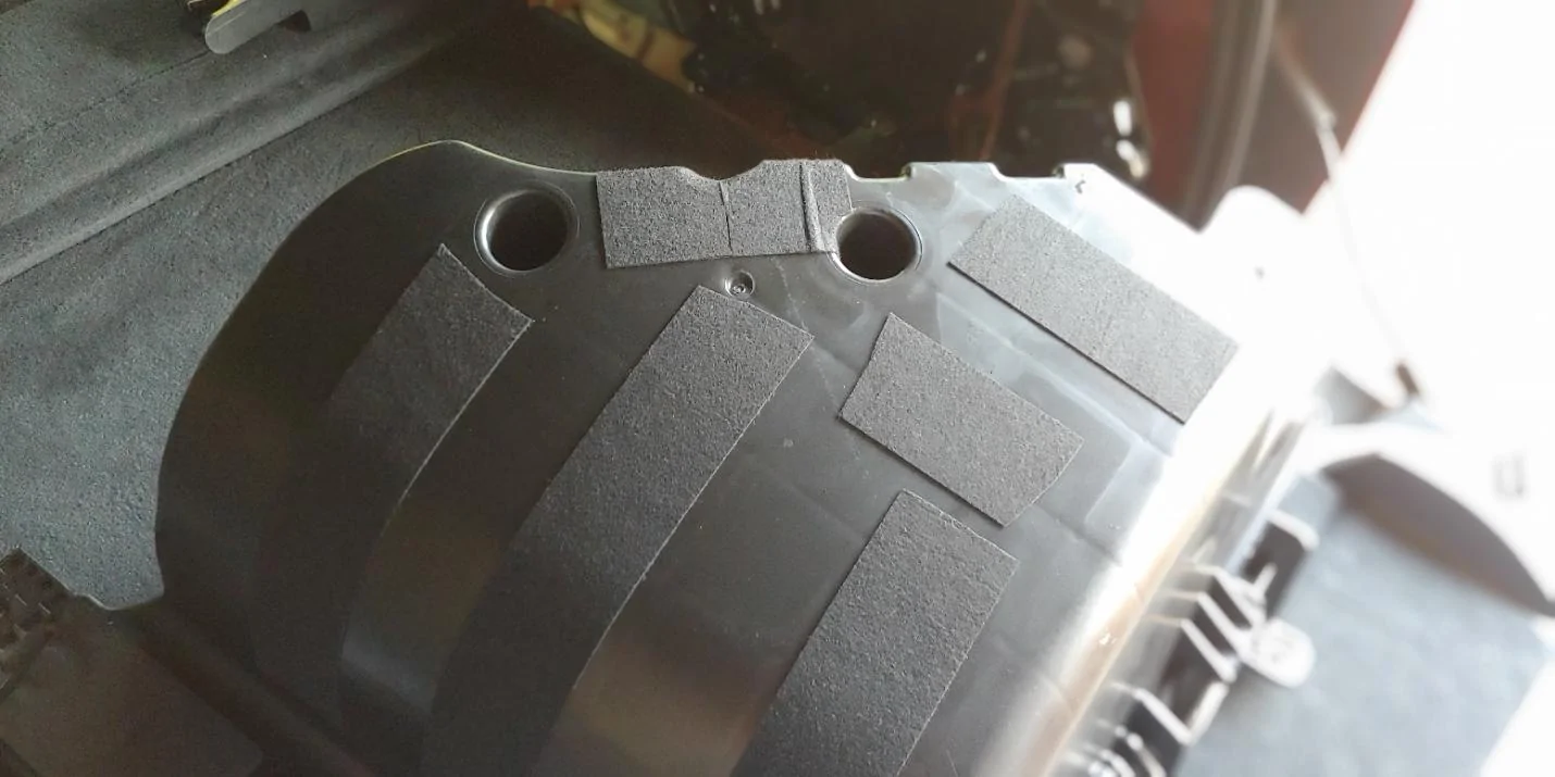 Rivian R1T R1S R1S Subwoofer removal, vibration rattle fix and pics 20230624_093023