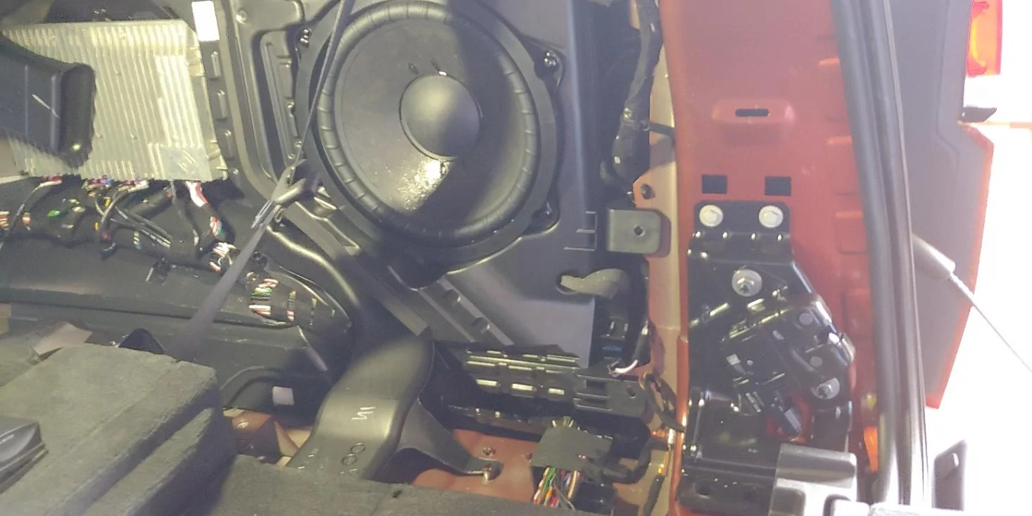 Rivian R1T R1S R1S Subwoofer removal, vibration rattle fix and pics 20230624_085851