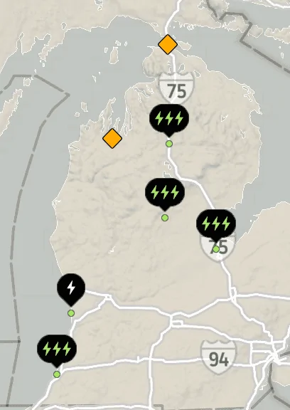 Rivian R1T R1S RAN Rivian Charging Stations Locations Map via Google Maps Screenshot 2023-06-25 at 12.07.14 PM