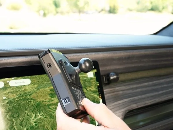 Rivian R1T R1S Radar Detector / Accessories Dash Mount Setup for Rivian R1T / R1S - Quick, Easy, and Removable DSC01499-600x450