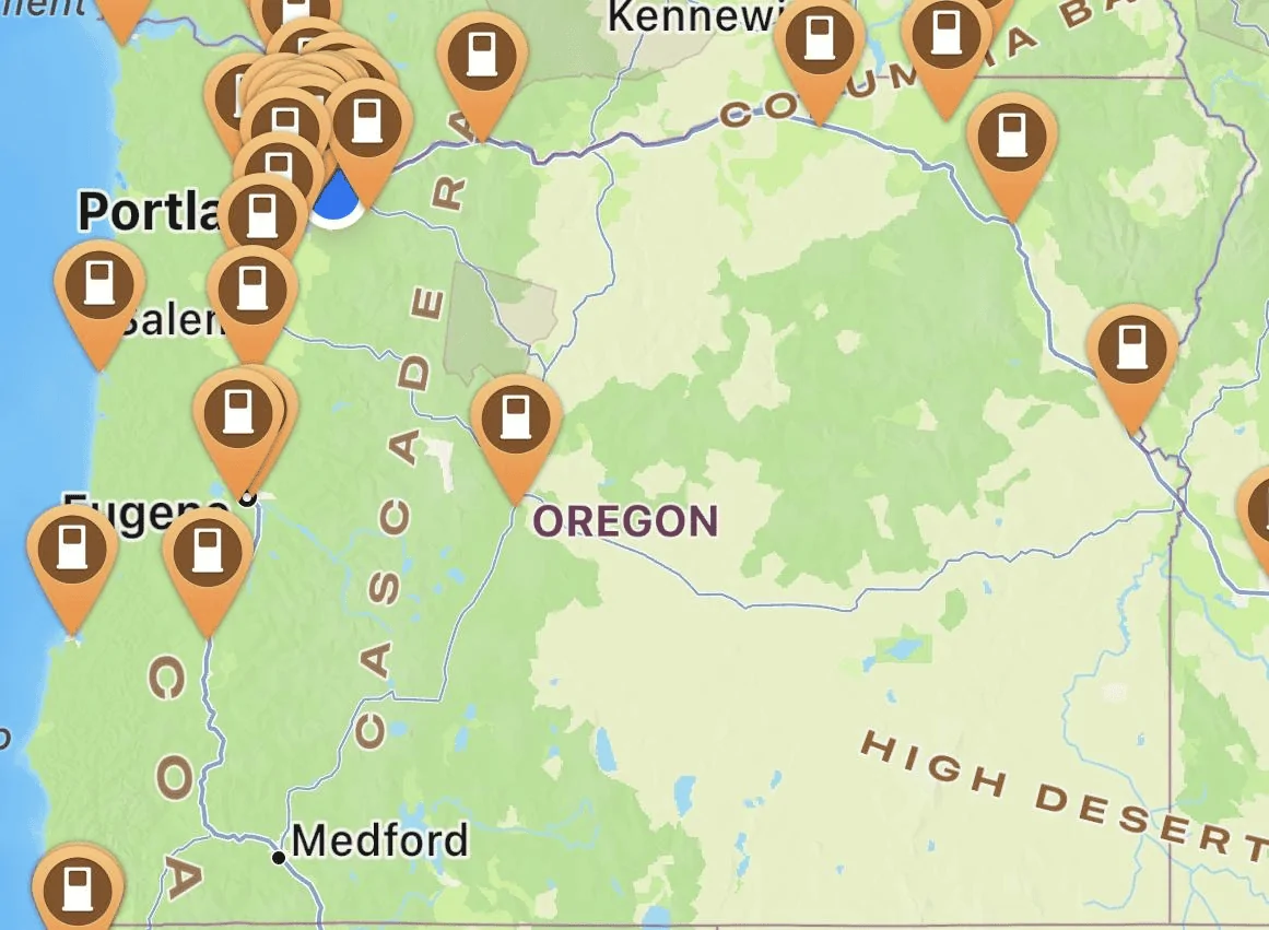 Rivian R1T R1S RAN Rivian Charging Stations Locations Map via Google Maps 1687987003504