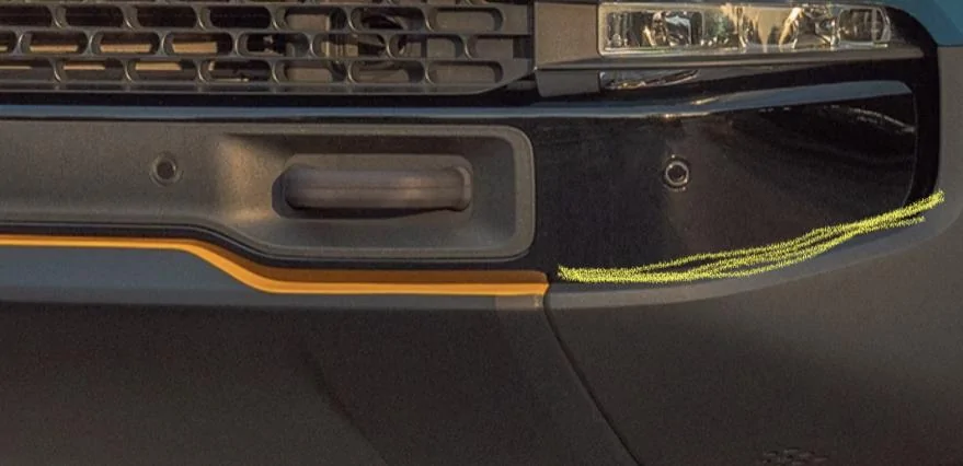 Rivian R1T R1S Chrome delete with compass yellow accent IMG_1338