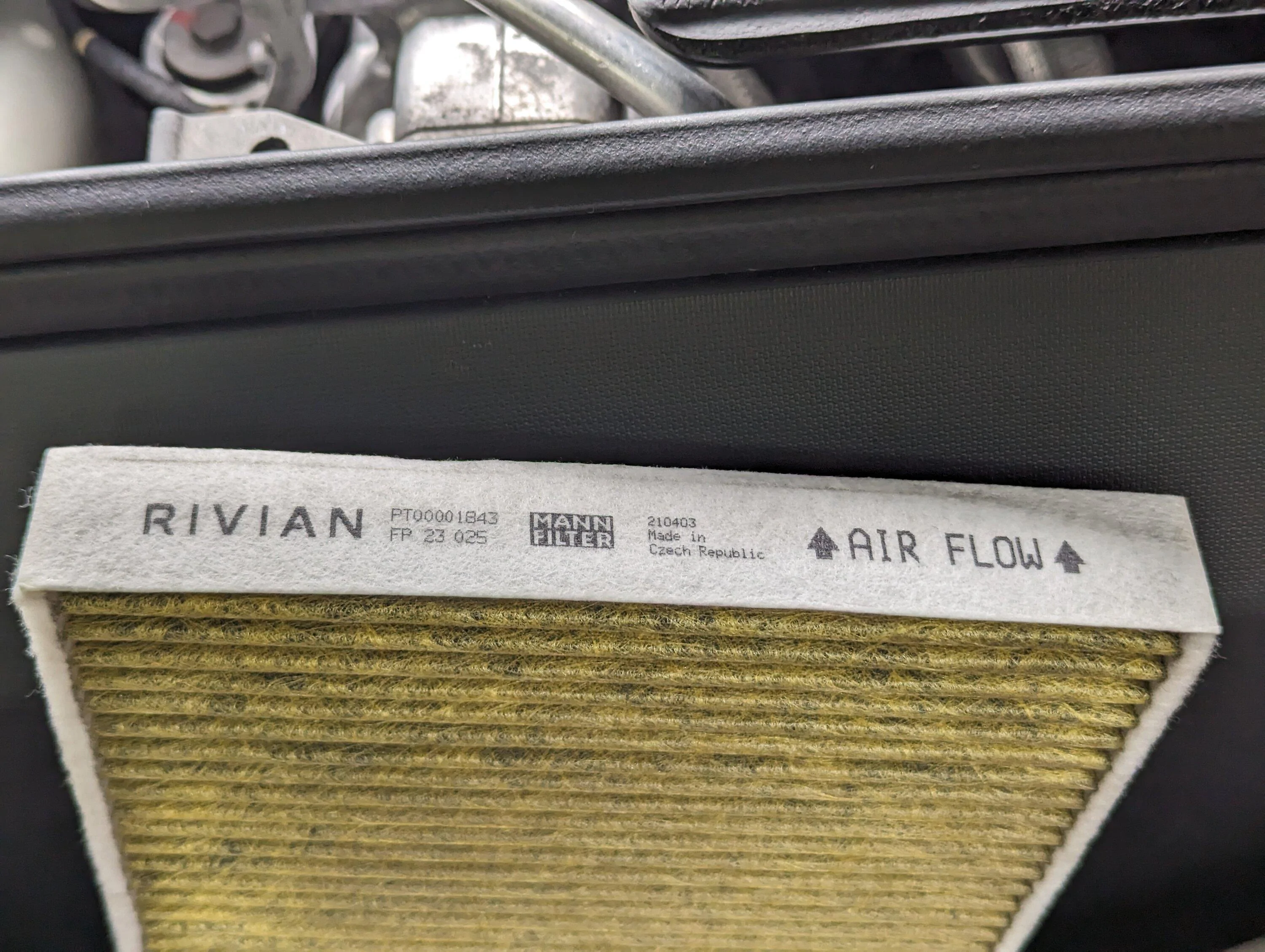 Rivian R1T R1S Aftermarket cabin filters? PXL_20230701_181435334