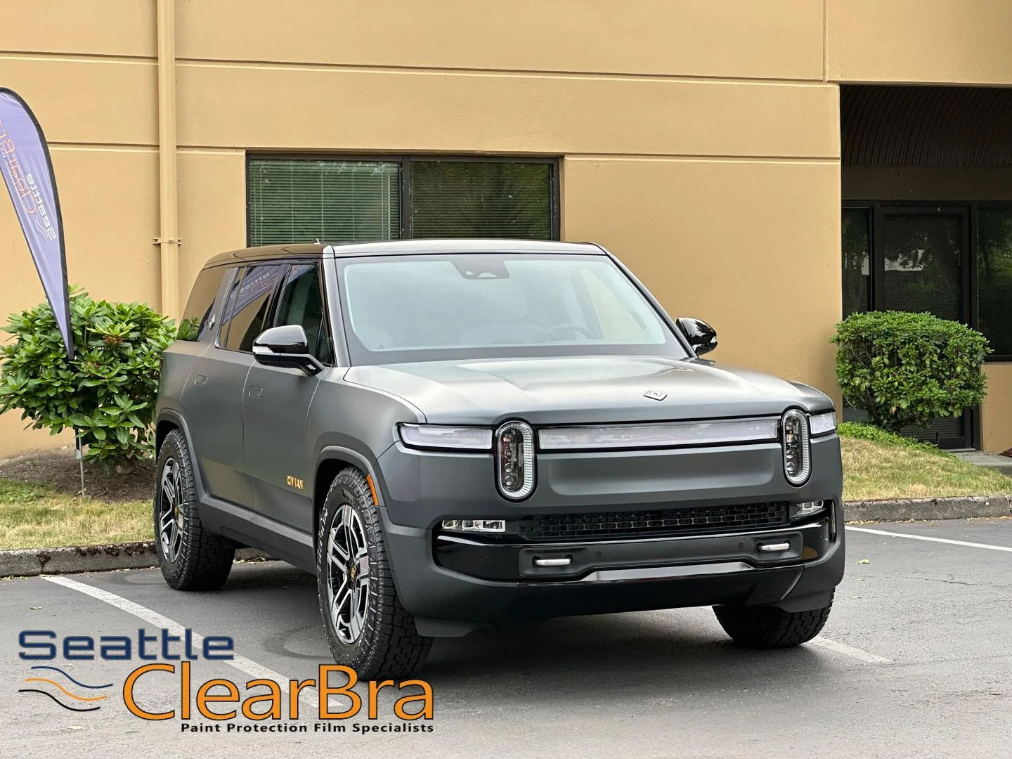 Rivian R1T R1S Xpel STEALTH Rivian R1S El Cap Grey @ Seattle ClearBra Redmond Washington rivian-r1s-xpel-stealth-redmond-clear-bra-ppf-paint-protection-film-333