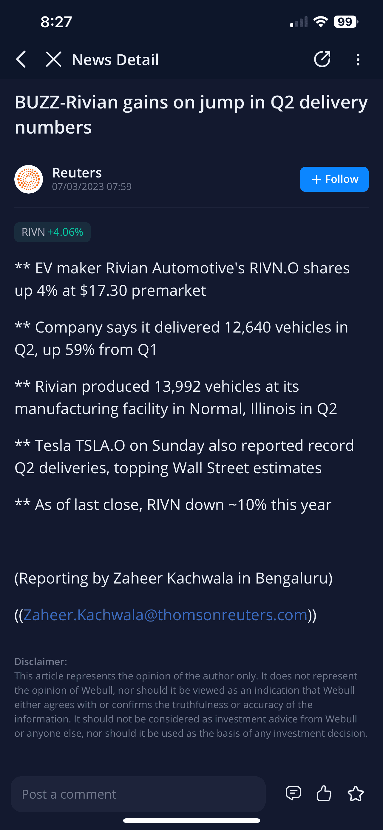 Rivian R1T R1S Q2 2023: Rivian produced 13,992 vehicles and delivered 12,640 units, beating estimates img_0996-