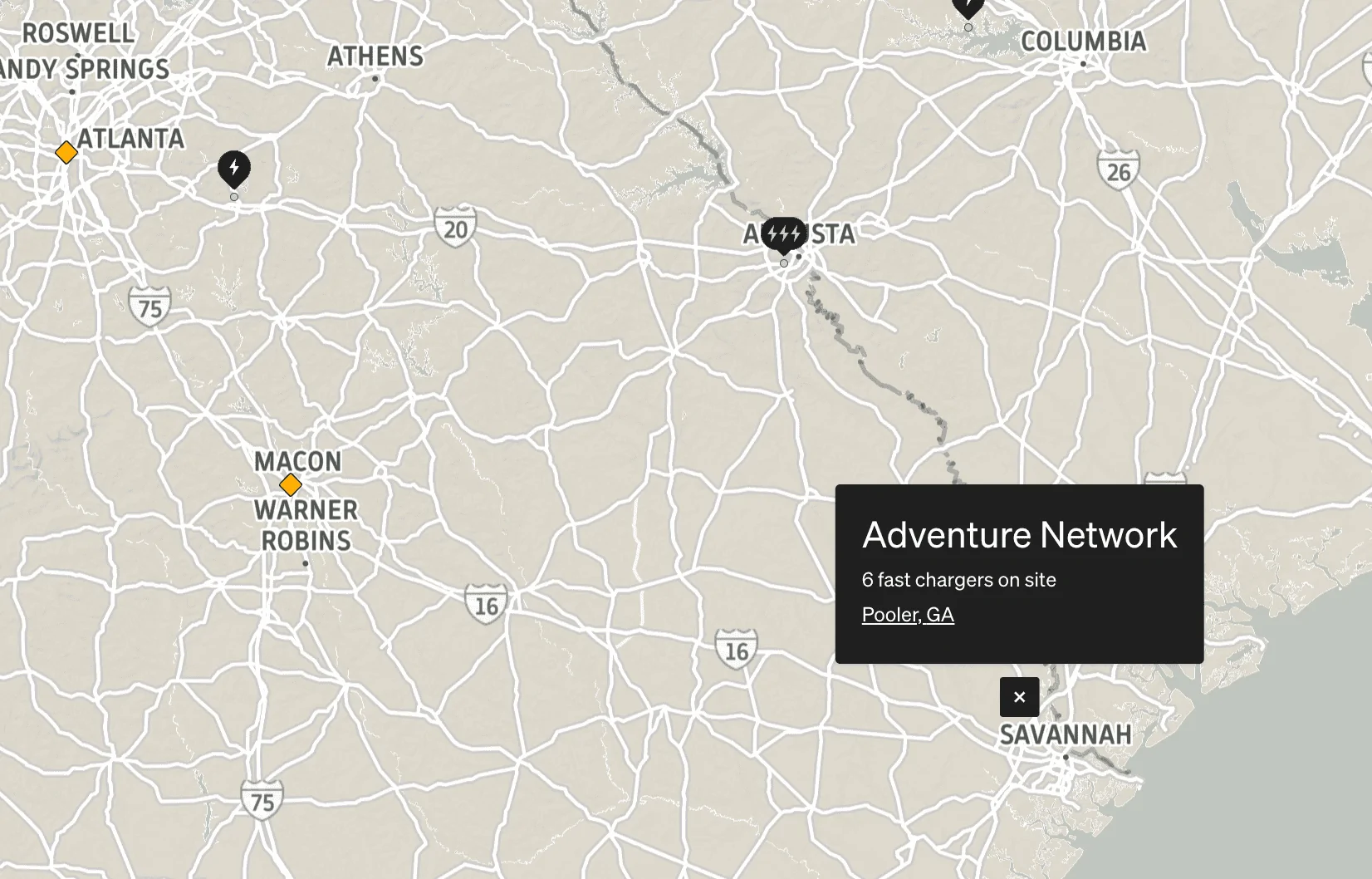 Rivian R1T R1S Savannah, GA (Pooler) RAN is open Screenshot 2023-07-03 at 11.27.18