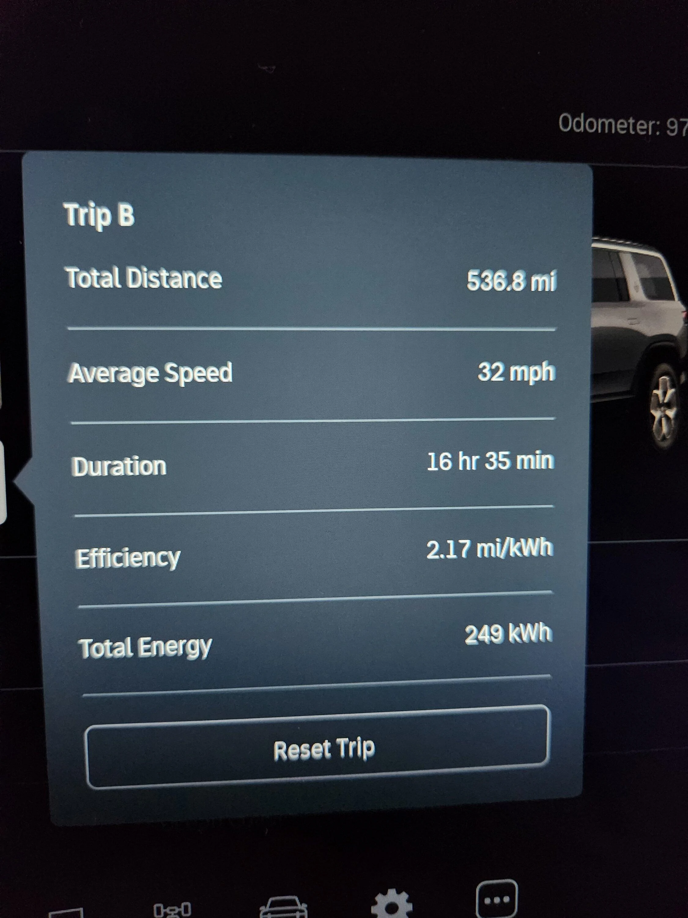 Rivian R1T R1S What's your average Miles/Kwh? 20230704_213142