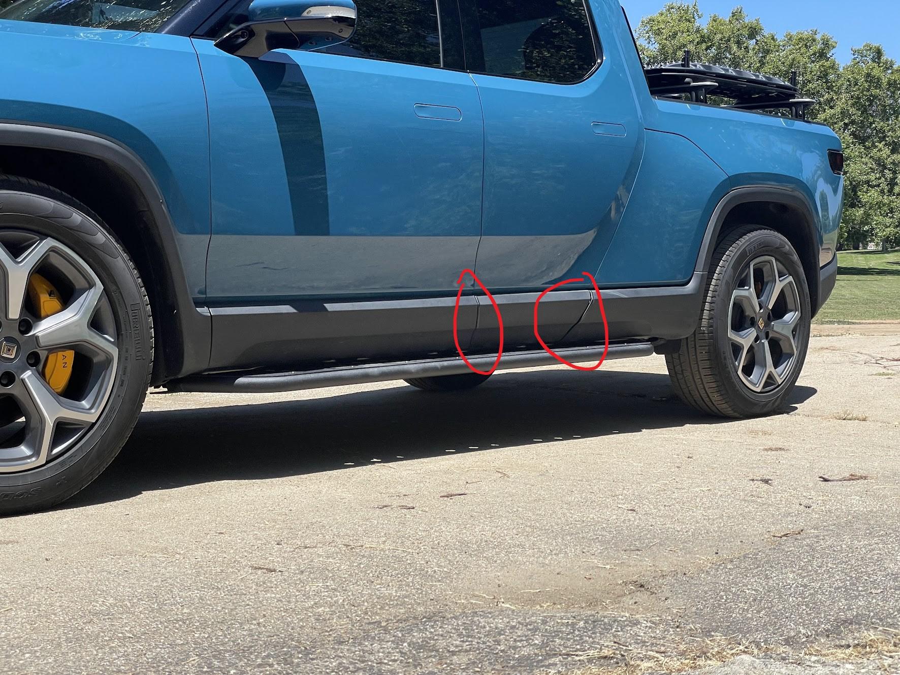 Rivian R1T R1S Uncomfortable Back Seat Exit IMG_1228