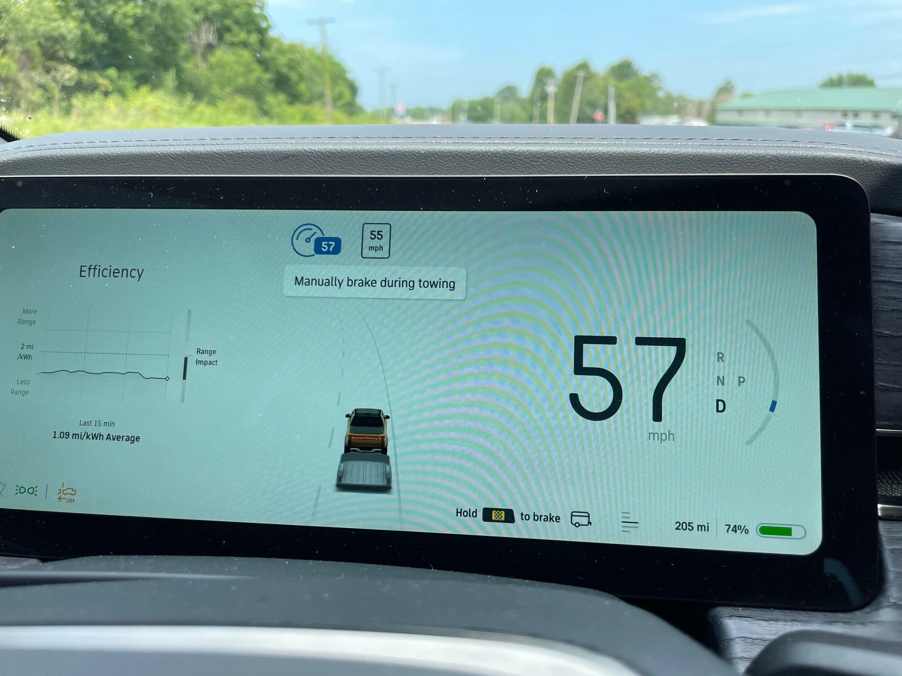 Rivian R1T R1S Towing a 7,000lb travel trailer for 500 miles with R1T IMG_7373