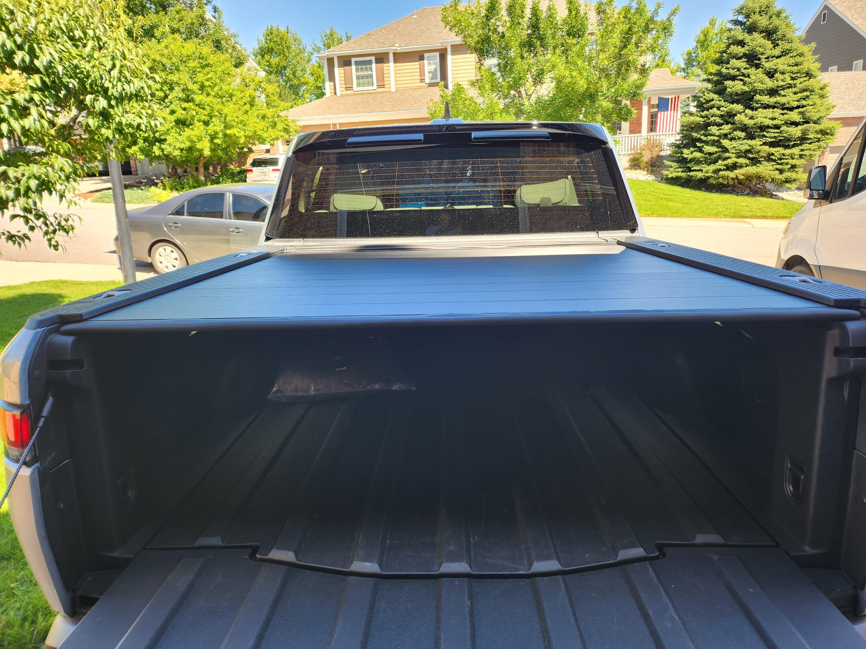 Rivian R1T R1S DIY temporary tonneau / bed cover? 20230711_103703