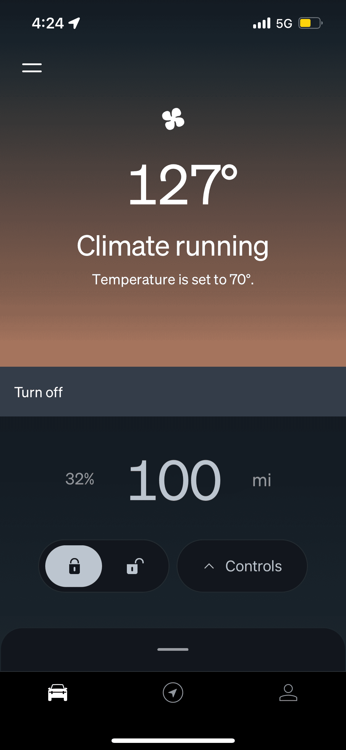 Rivian R1T R1S HOT! "Fans running to protect displays" message IMG_8724