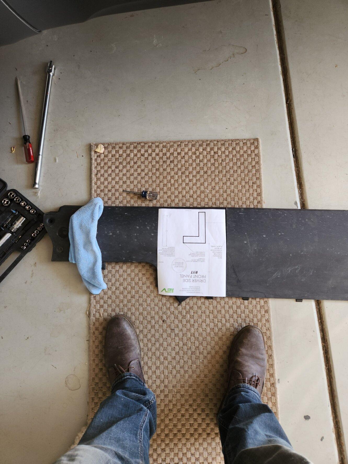 Rivian R1T R1S JEBINC’s Review and Installation of the EV Sportline / 1EV / RMaxx Running Boards – Including Lessons Learned, Tips and Sealing of 4” hole procedure! 20230715_090430