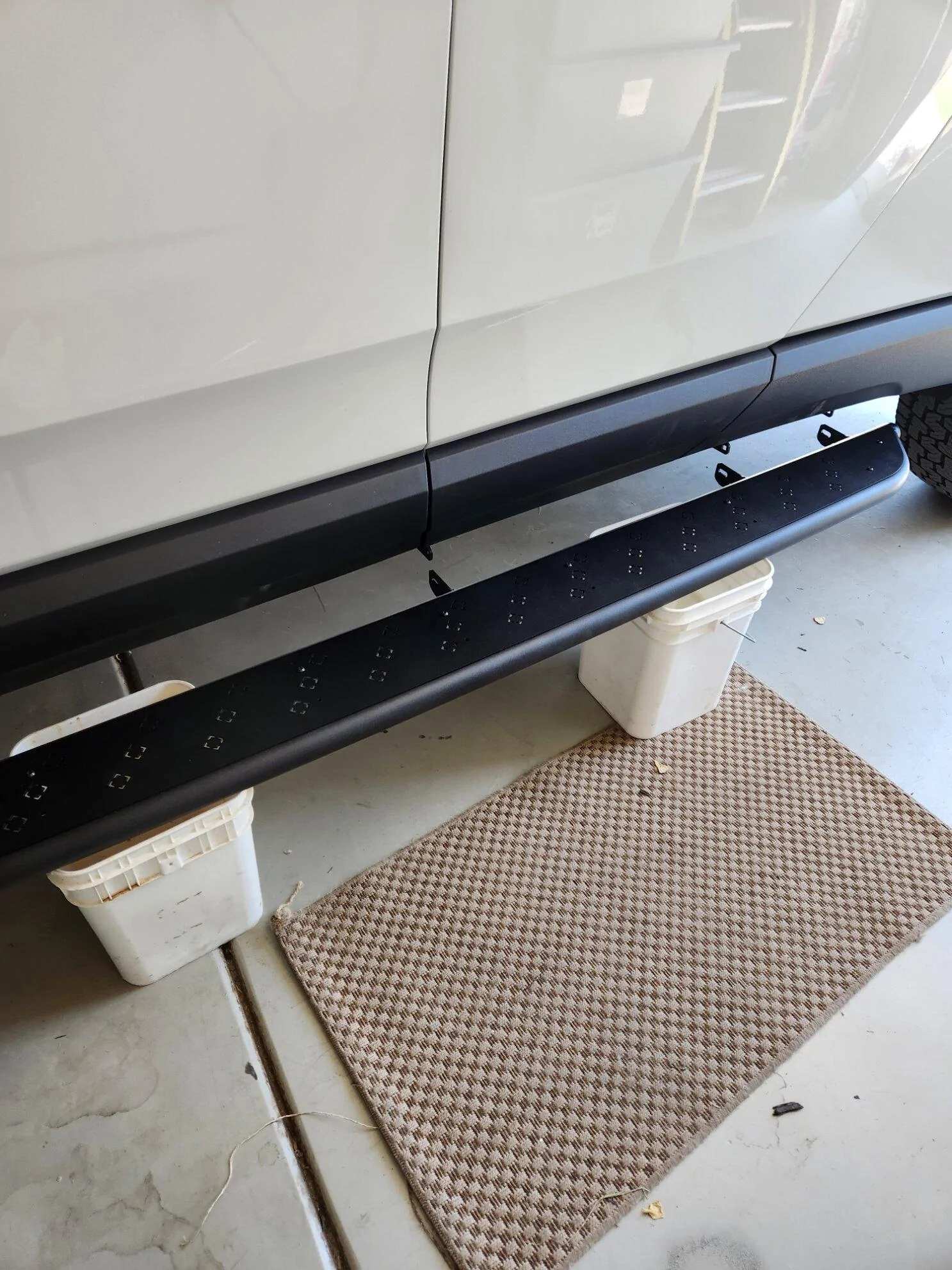 Rivian R1T R1S JEBINC’s Review and Installation of the EV Sportline / 1EV / RMaxx Running Boards – Including Lessons Learned, Tips and Sealing of 4” hole procedure! 20230715_123045