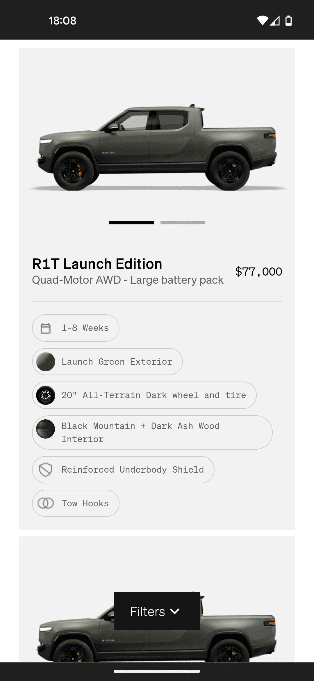 Rivian R1T R1S Still dealing with insurance but ordered a new R1T Screenshot_20230716-180836