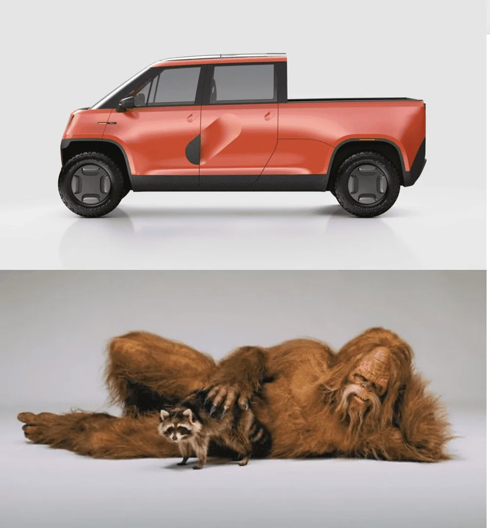 Rivian R1T R1S Telo EV Pickup Truck first look: 5 seats, 5 foot bed, 350 miles range, 0-60 in 4 seconds, size of Mini Cooper ? Screen Shot 2023-07-17 at 8.22.21 PM