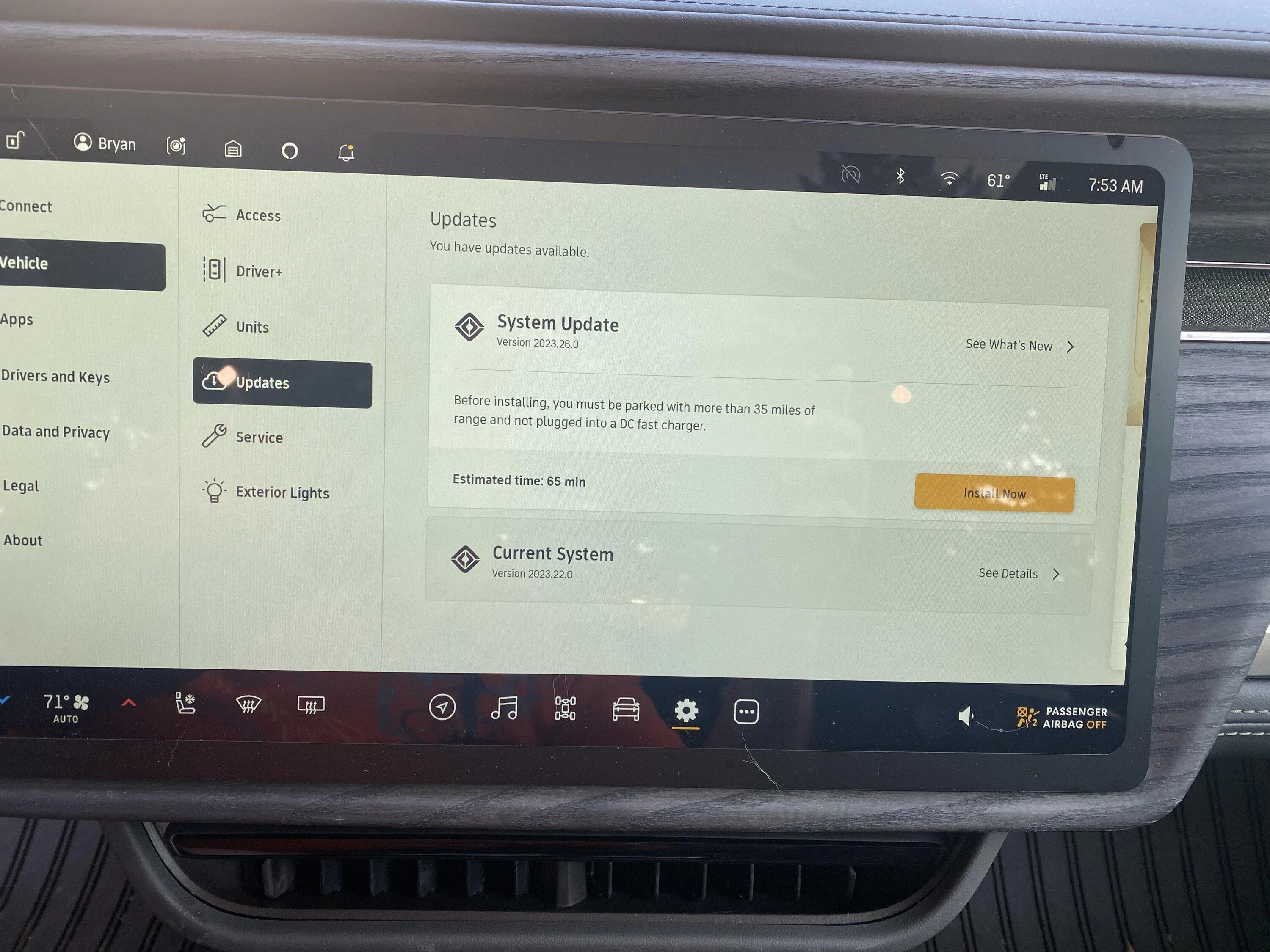 Rivian R1T R1S Update: 2023.26.00 (new features, improvements, and bug fixes) IMG_2314