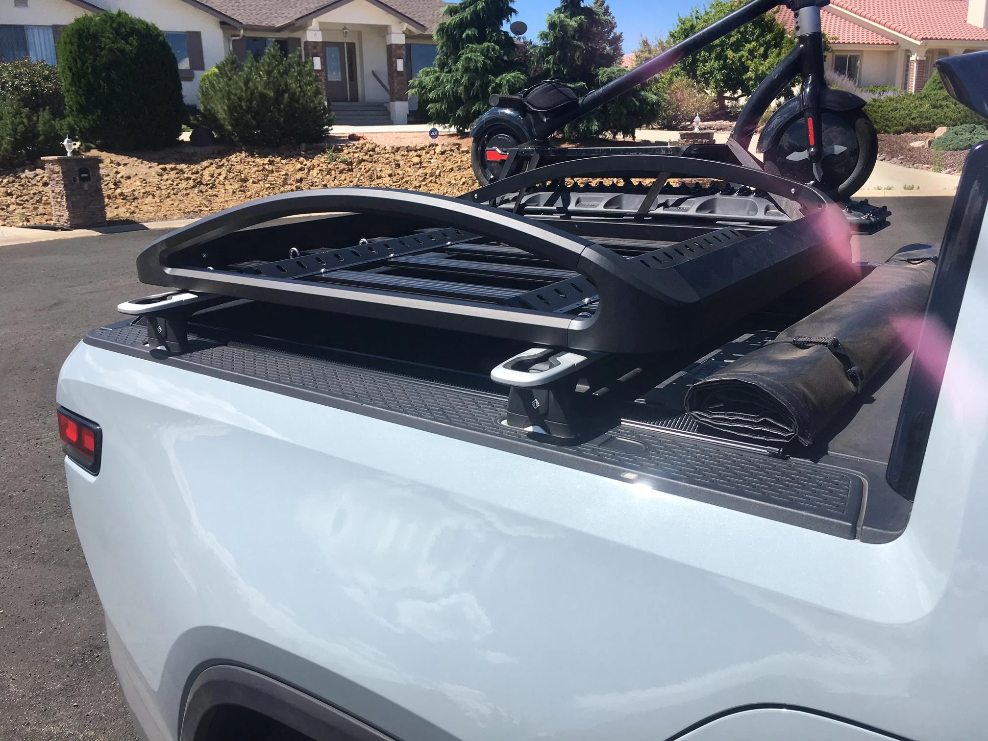 Cargo Net For Rivian R1t R1T Cargo Basket -- BougeRV Aluminum Black Baske | Rivian Forum - R1T ...
