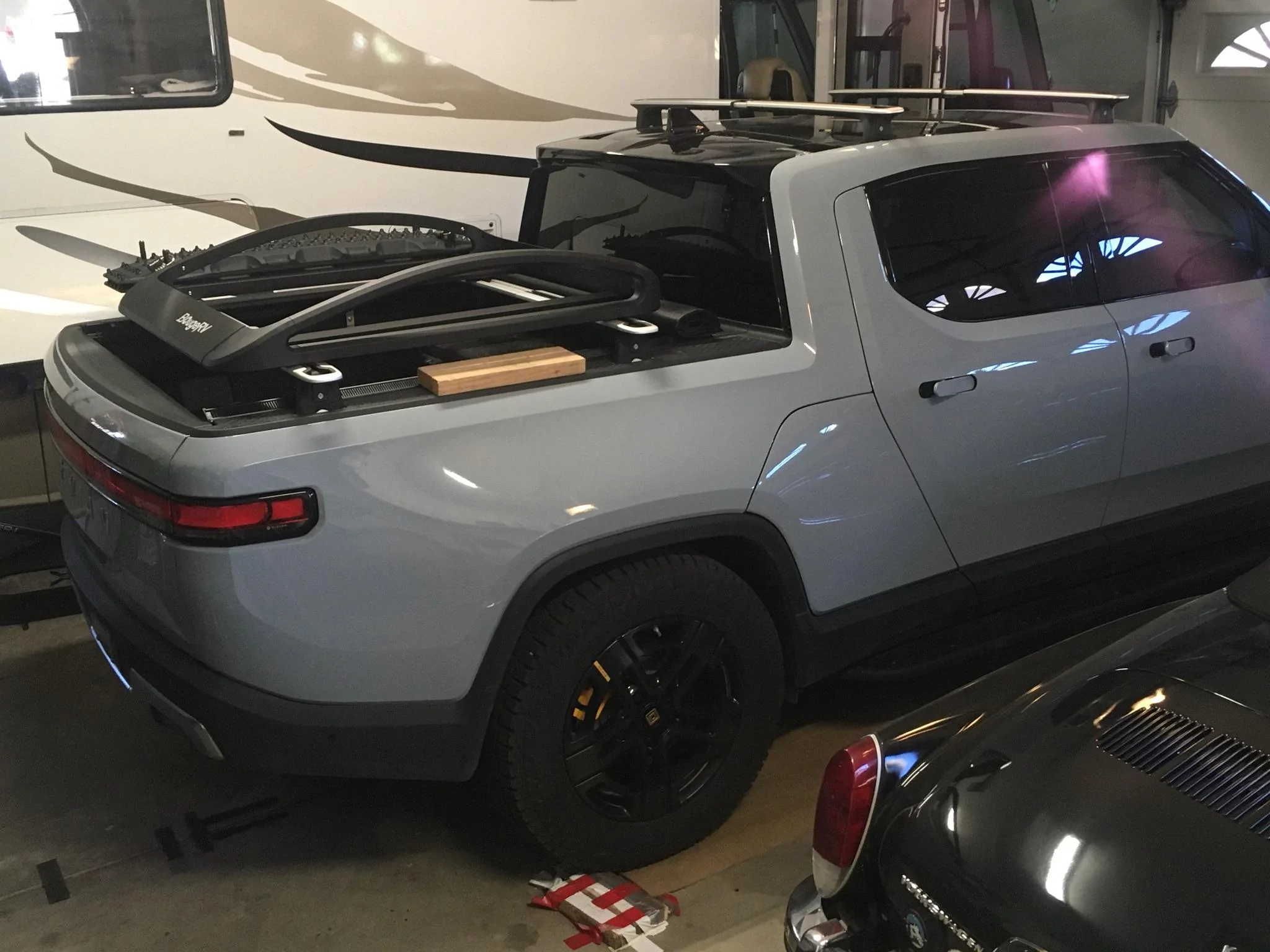 Cargo Net For Rivian R1t R1T Cargo Basket -- BougeRV Aluminum Black Baske | Rivian Forum - R1T ...