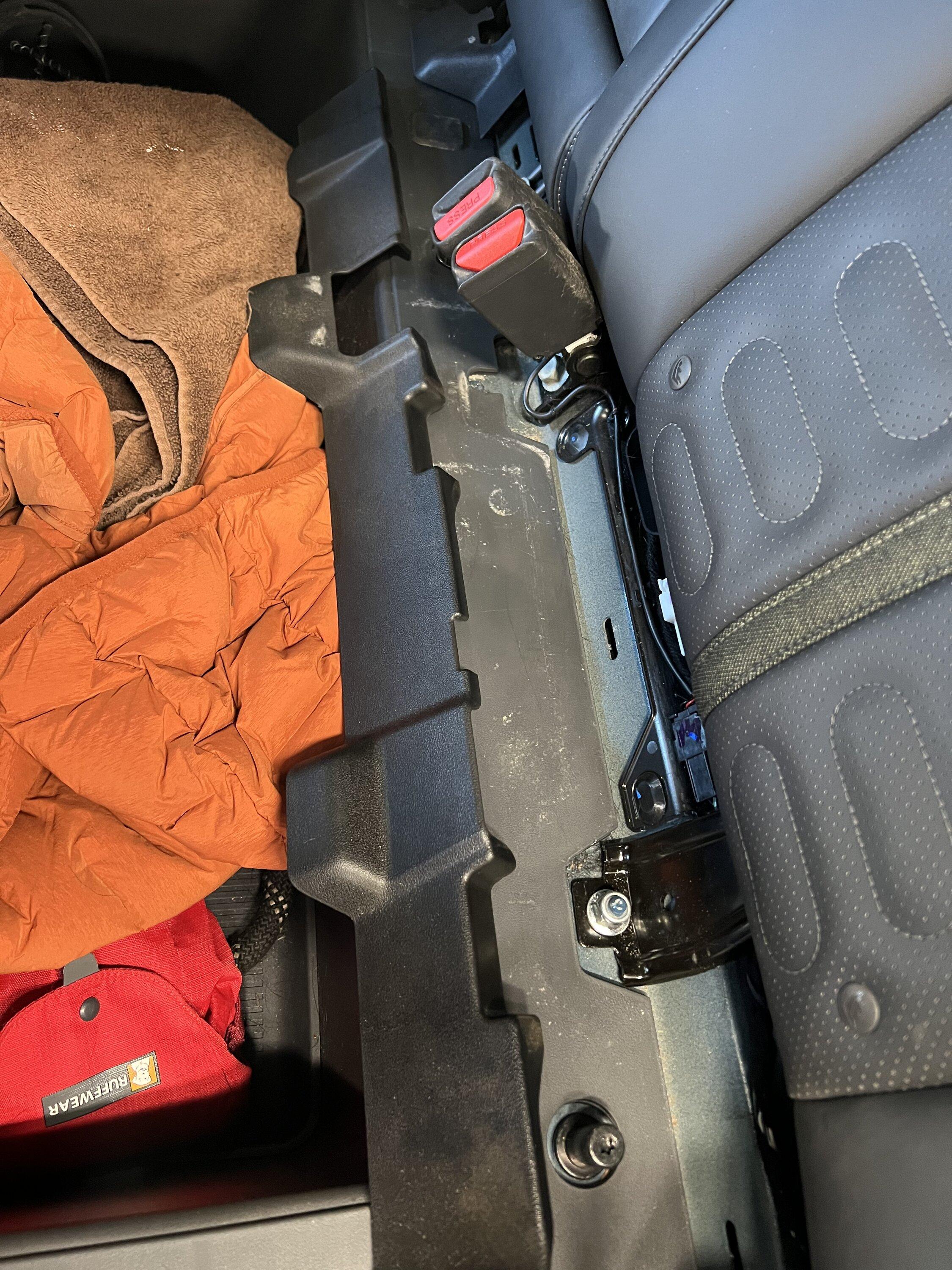 Rivian R1T R1S Removing back seat from R1T - Step by Step 84680363-8F27-4CEC-A90E-74403F118D42