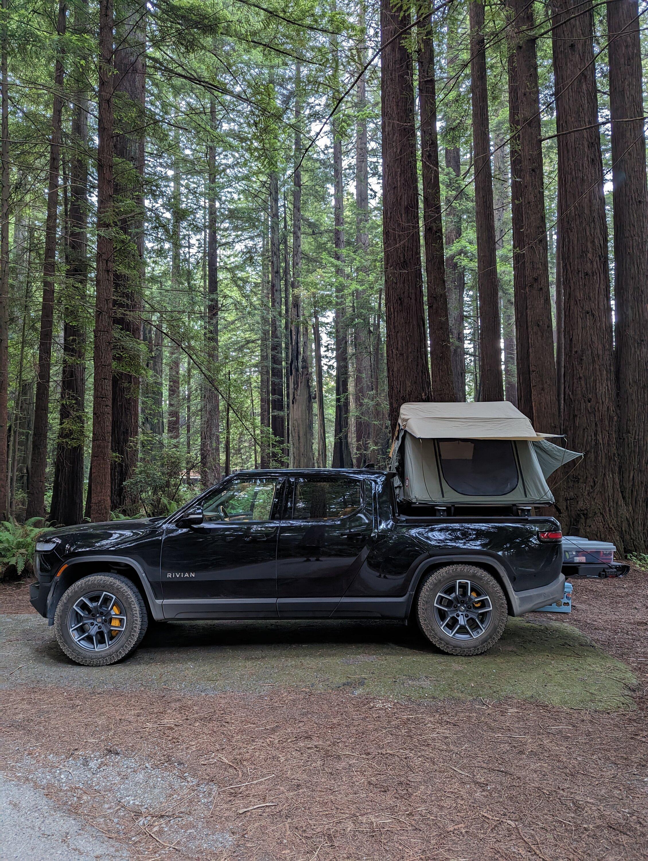 Rivian R1T R1S 1500 miles through Oregon and NorCal with the R1T. Camp Mode + Auto Leveling may be my favorite feature PXL_20230703_033835219