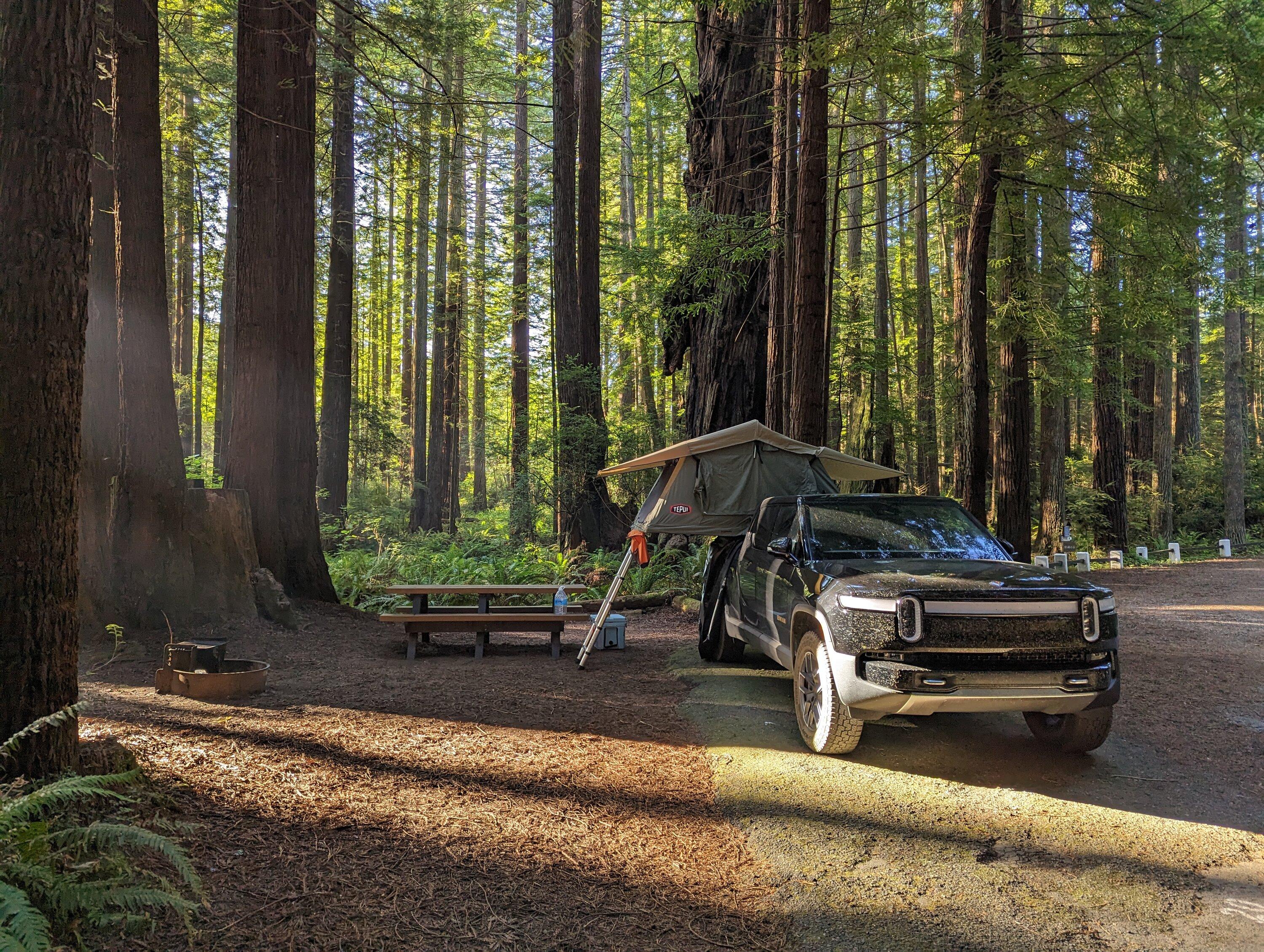 Rivian R1T R1S 1500 miles through Oregon and NorCal with the R1T. Camp Mode + Auto Leveling may be my favorite feature PXL_20230703_144932785