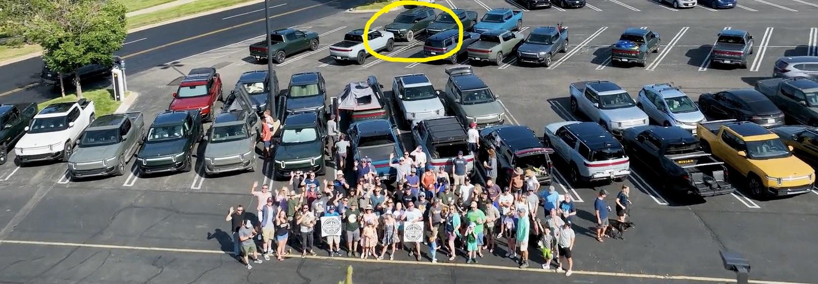 Rivian R1T R1S 24 Rivians drive above the tree line & meet a DUAL MOTOR Rivian R1T! overhead2