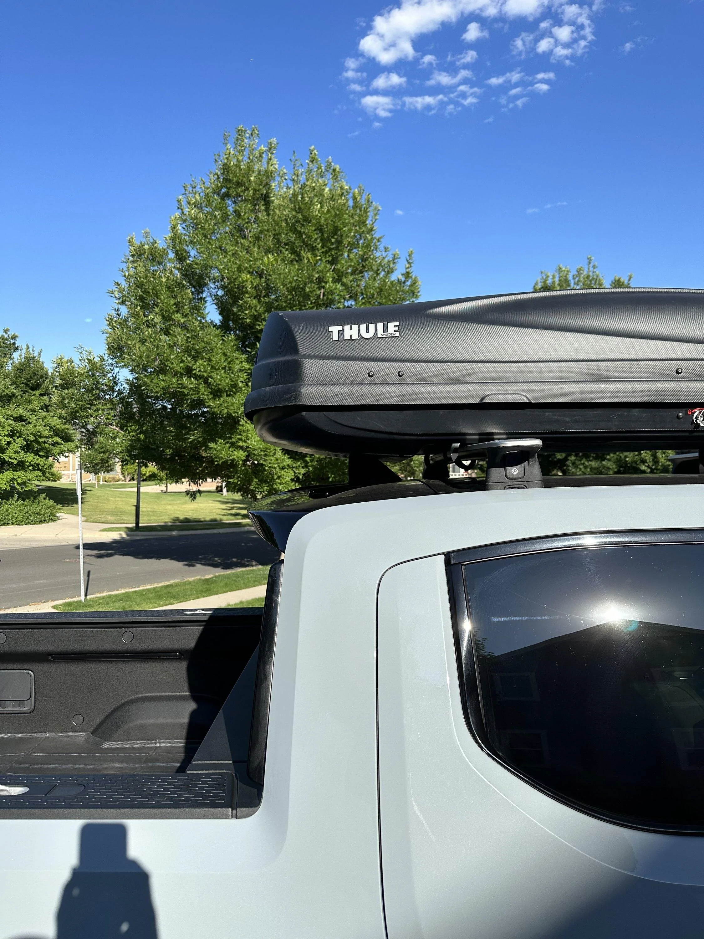 Rivian R1T R1S Effects of too large of a roof box?  Going camping, need storage! (PHOTOS of box install added!) IMG_2976