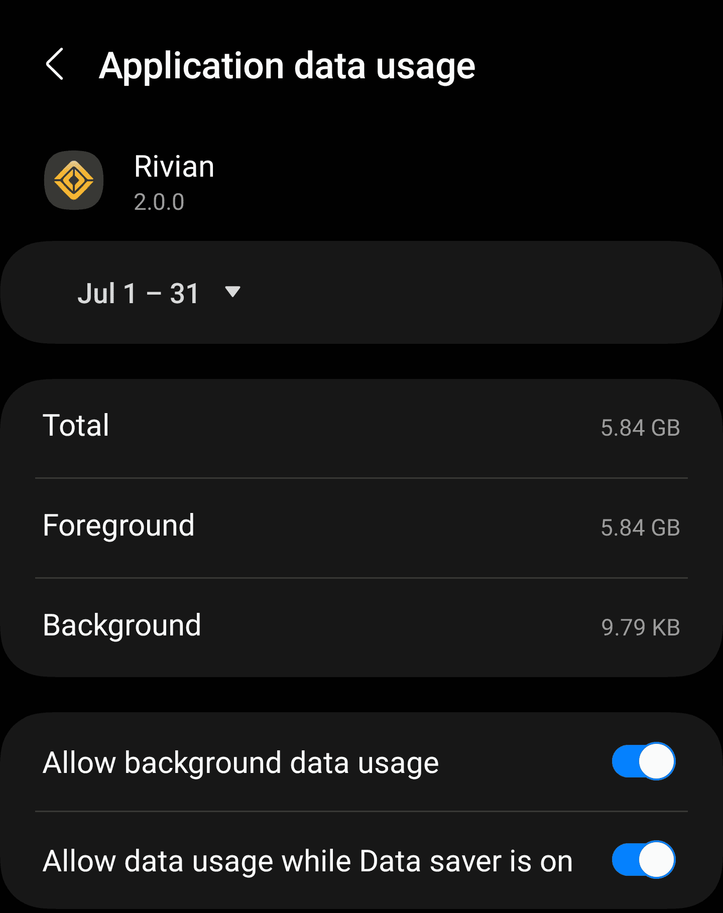 Rivian R1T R1S Rivian app 2.0 is live! Screenshot_20230726_144616_Settings