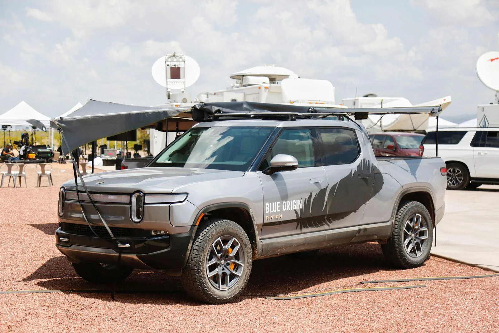 Rivian R1T R1S Article: Jeff Bezos’ brief trip to space was also a commercial for Rivian rivian_blue_origin_4865