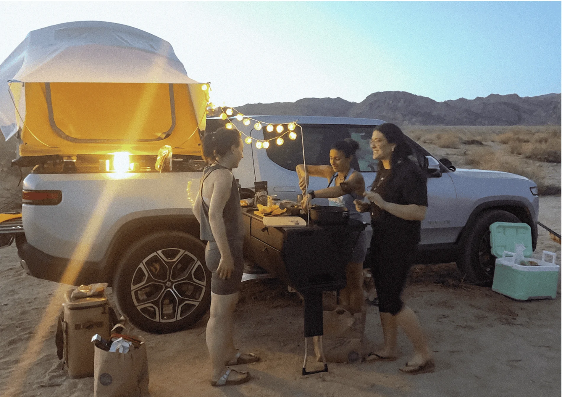 Rivian R1T R1S Article: Jeff Bezos’ brief trip to space was also a commercial for Rivian camp kitchen story