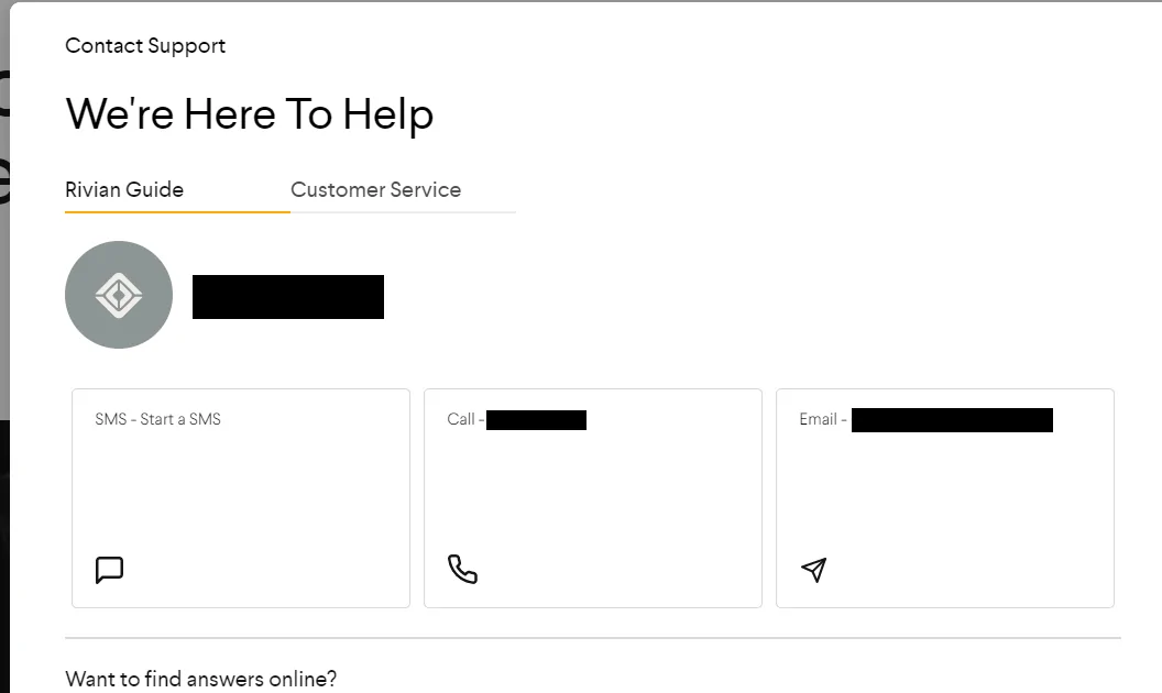 Rivian R1T R1S New tab in Account portal?? guidesupport