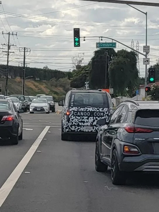 Rivian R1T R1S Canoo lifestyle vehicle spotted in the wild 20210818_164031