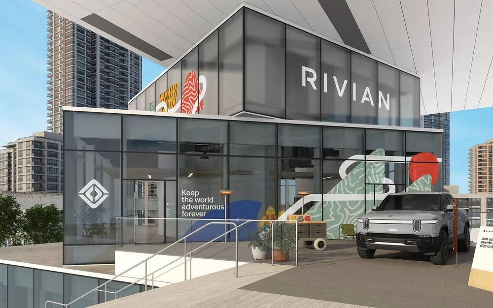 Rivian R1T R1S Rivian Vancouver space opens today! @ Burnaby BC, Brentwood Mall web1_rivian-vancouver-space-exterior---no-peopl