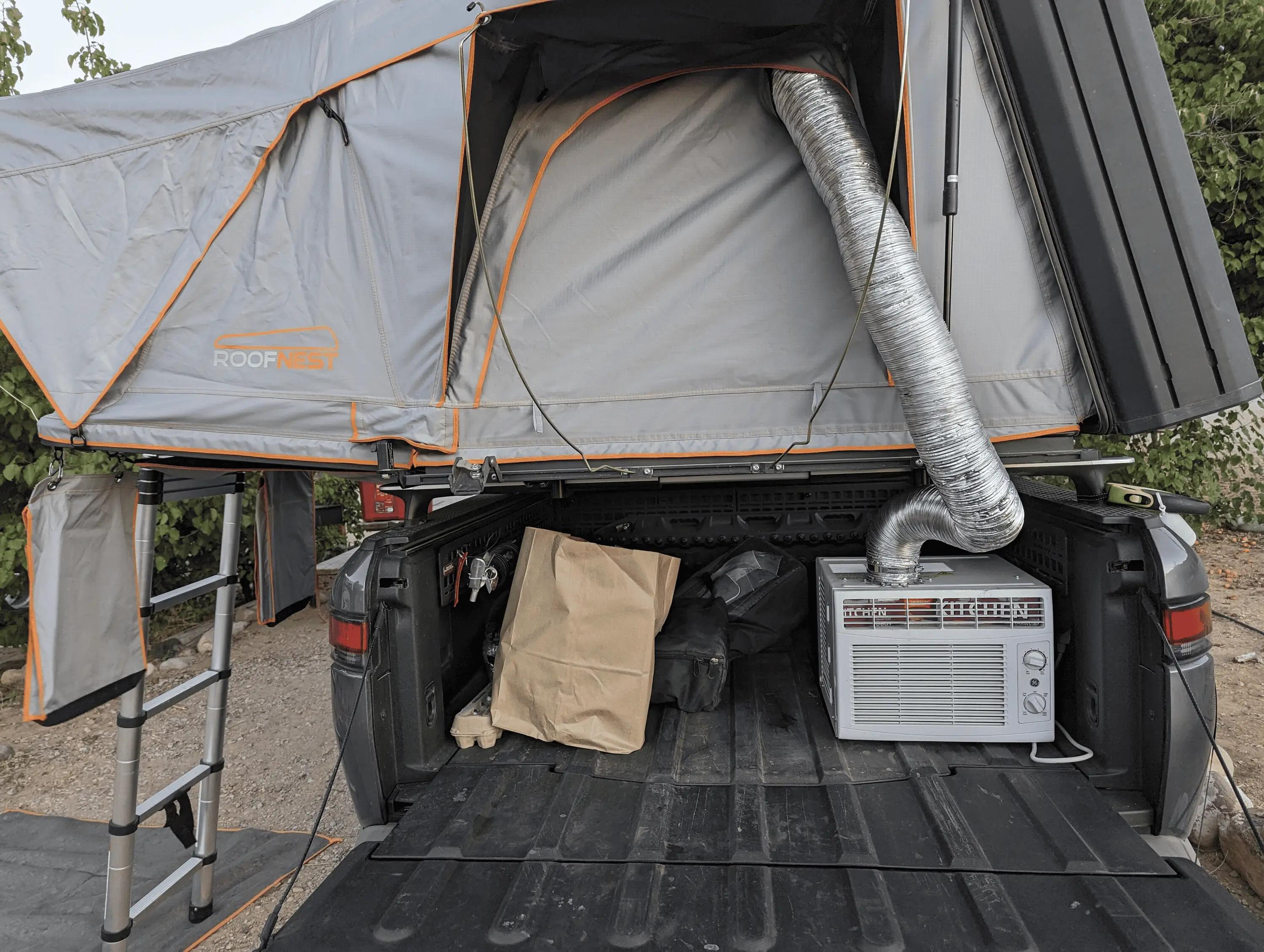 Rivian R1T R1S Cooling and Heating a tent using Vehicle A/C? 1690645823586
