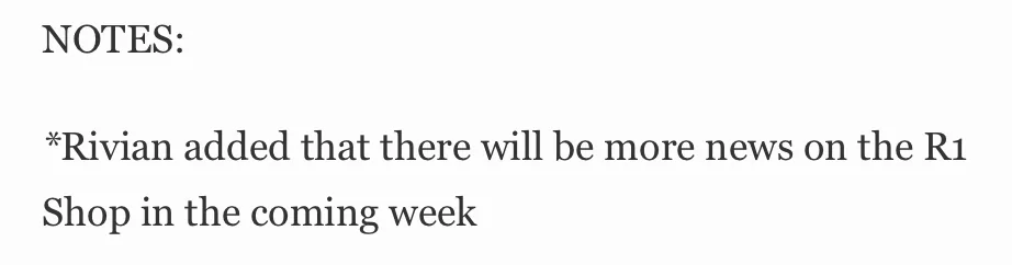 Rivian R1T R1S Forbes: Rivian’s Happy Predicament: R1S SUV Demand Surges But Wait Can Be Long Screen Shot 2023-07-31 at 8.36.07 PM