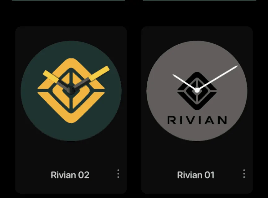 Rivian R1T R1S Rivian Watch Face Screenshot_20230802-124905