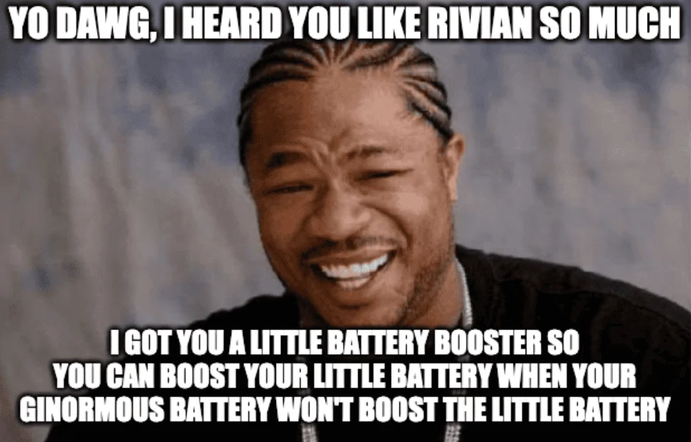Rivian R1T R1S Confirmed: Newer production R1 only have a single 12v battery, but... 1691003308307