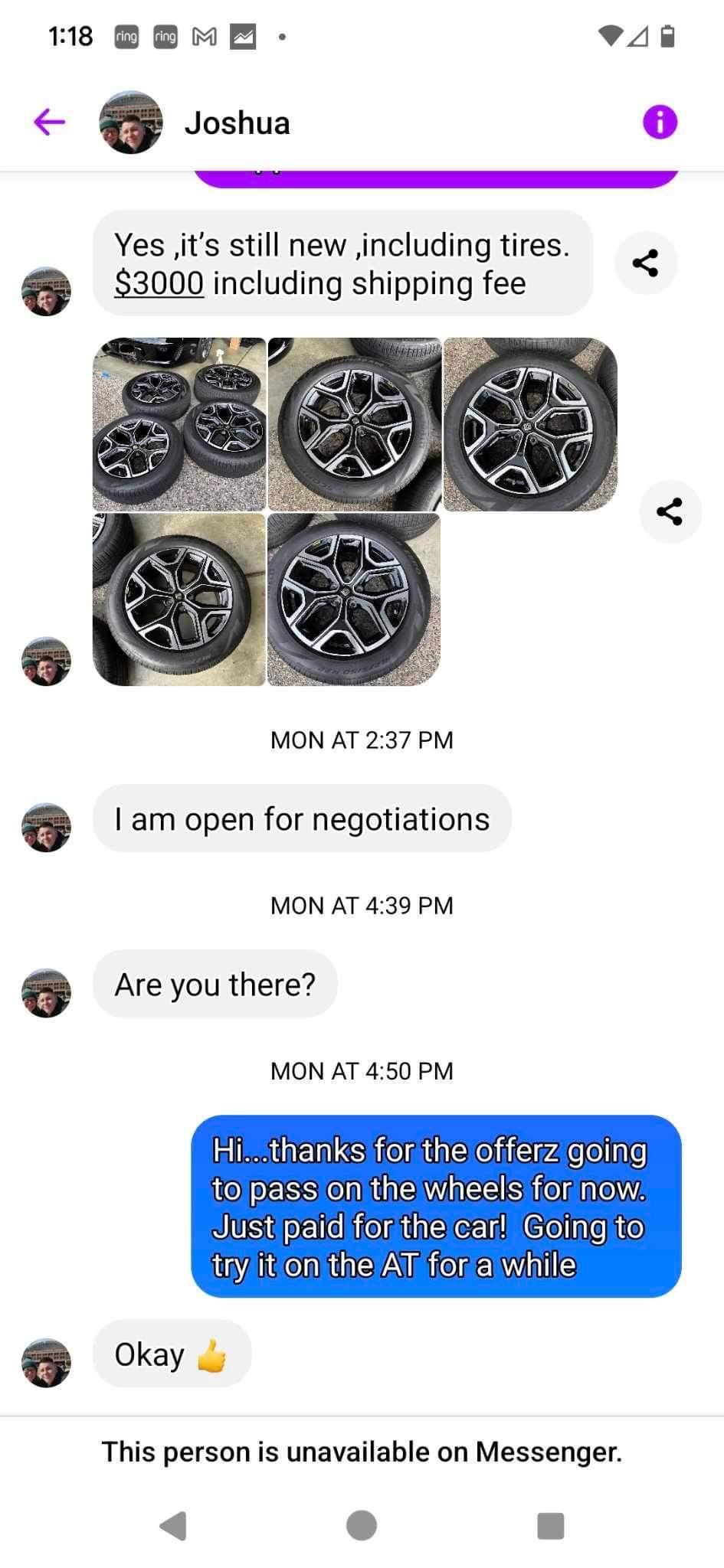 Rivian R1T R1S Scammer Alert - Joshua Herrera IMG_1735